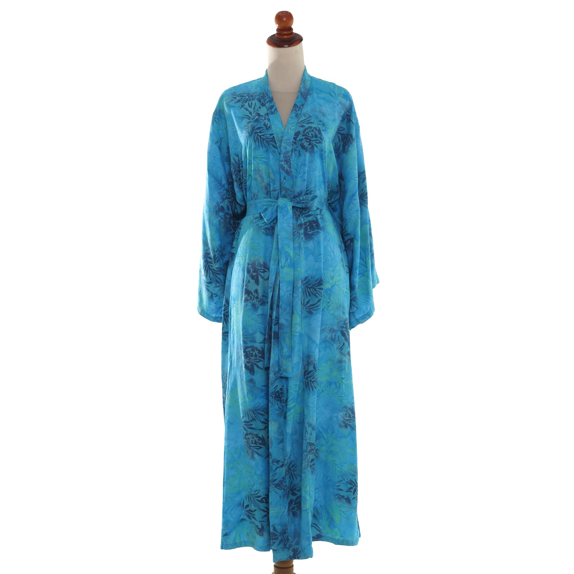 Premium Eden Rayon Batik Robe - Handmade Luxury