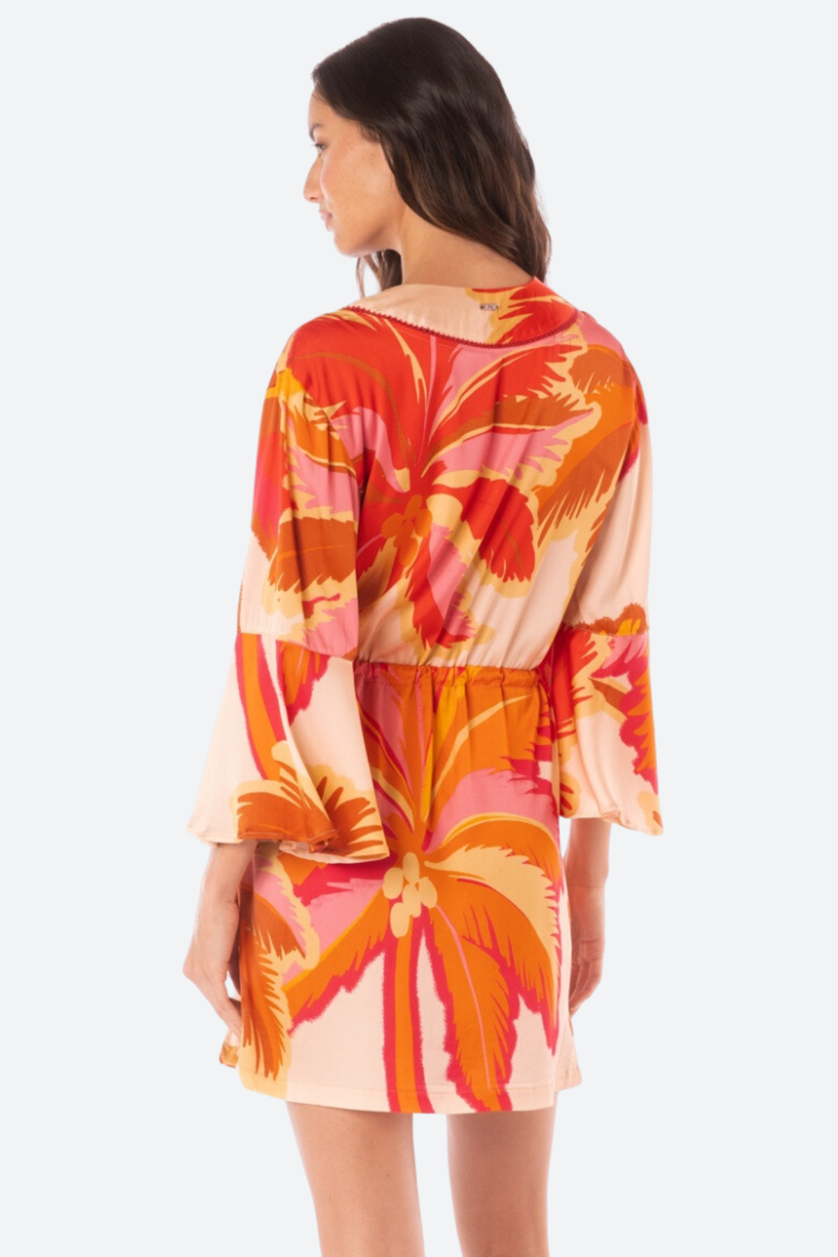 Maaji Premium Jungle Palm Kaftan - Red Overflow