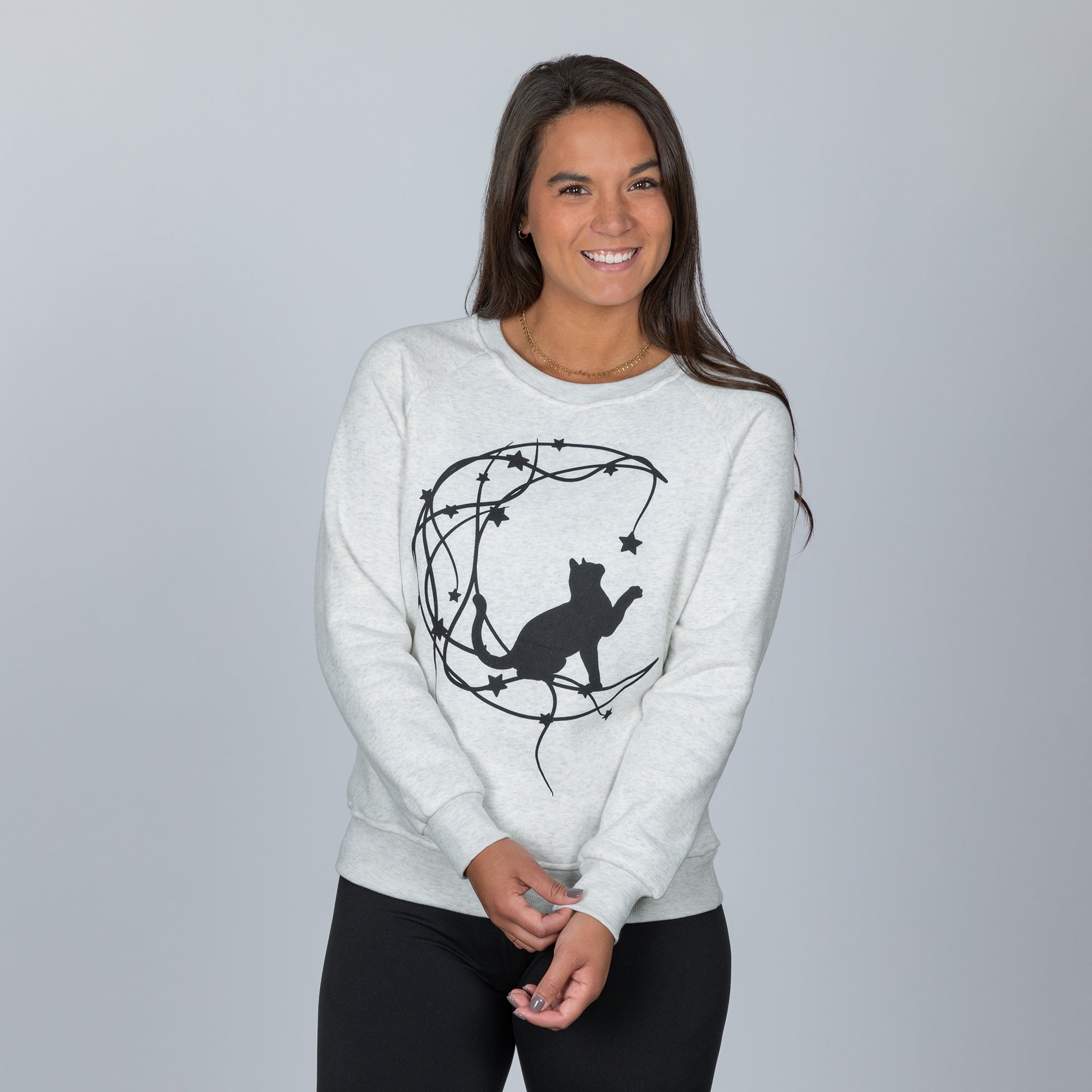 Premium Moon Star Cat Crew Sweatshirt - Ultimate Comfort & Style