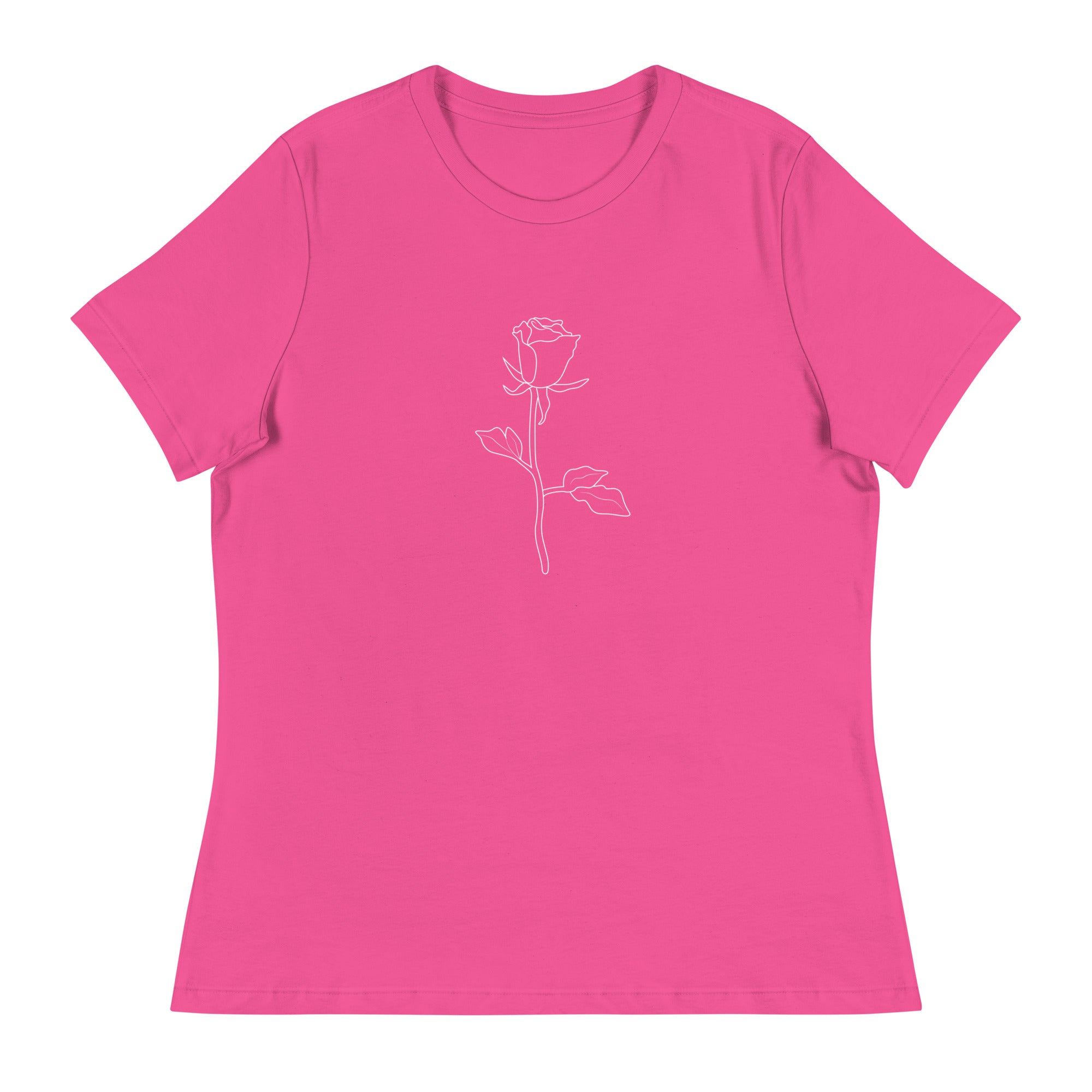 Premium Rose Bloom Women's Relaxed T-Shirt