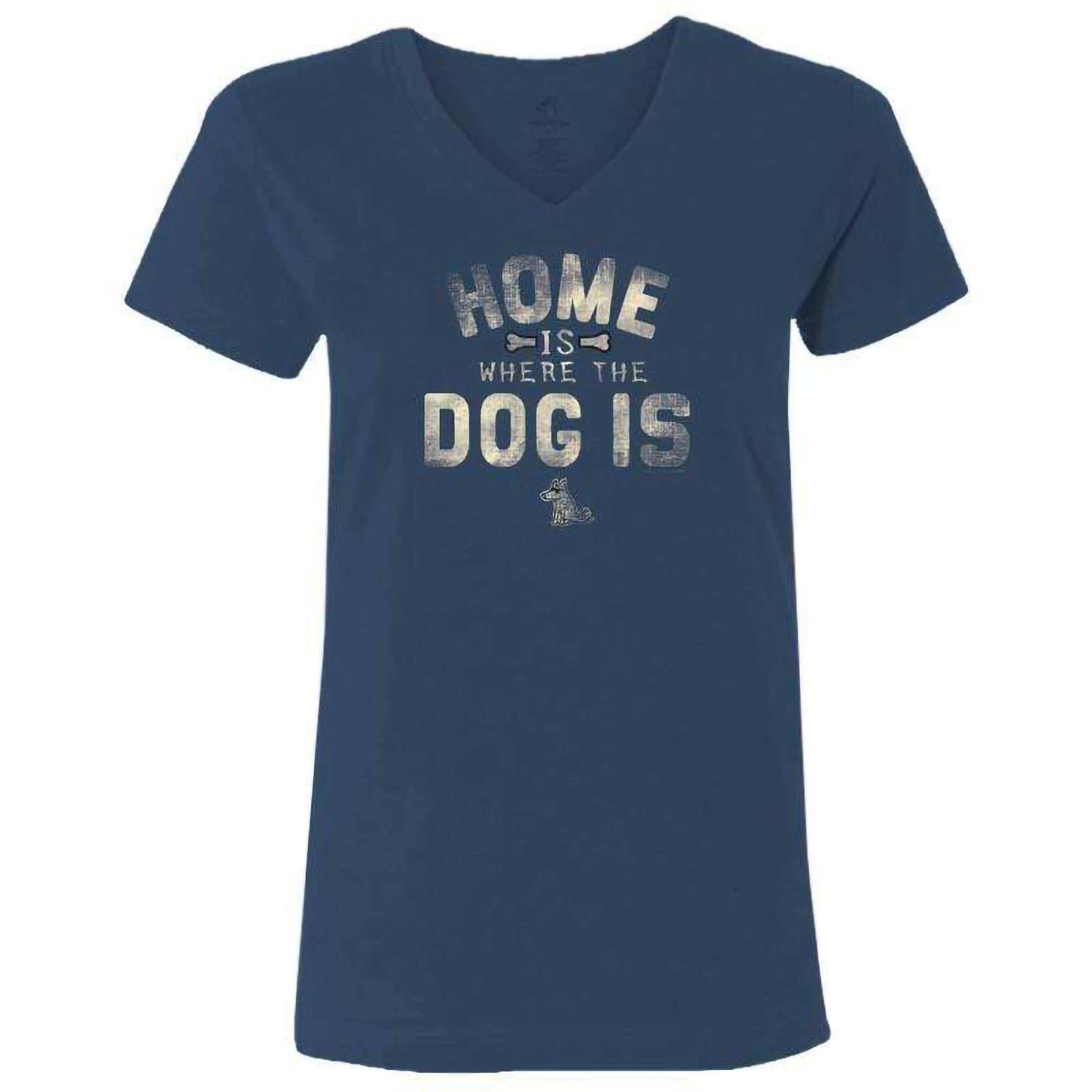 Premium Teddy the Dog Home Ladies V-Neck Tee