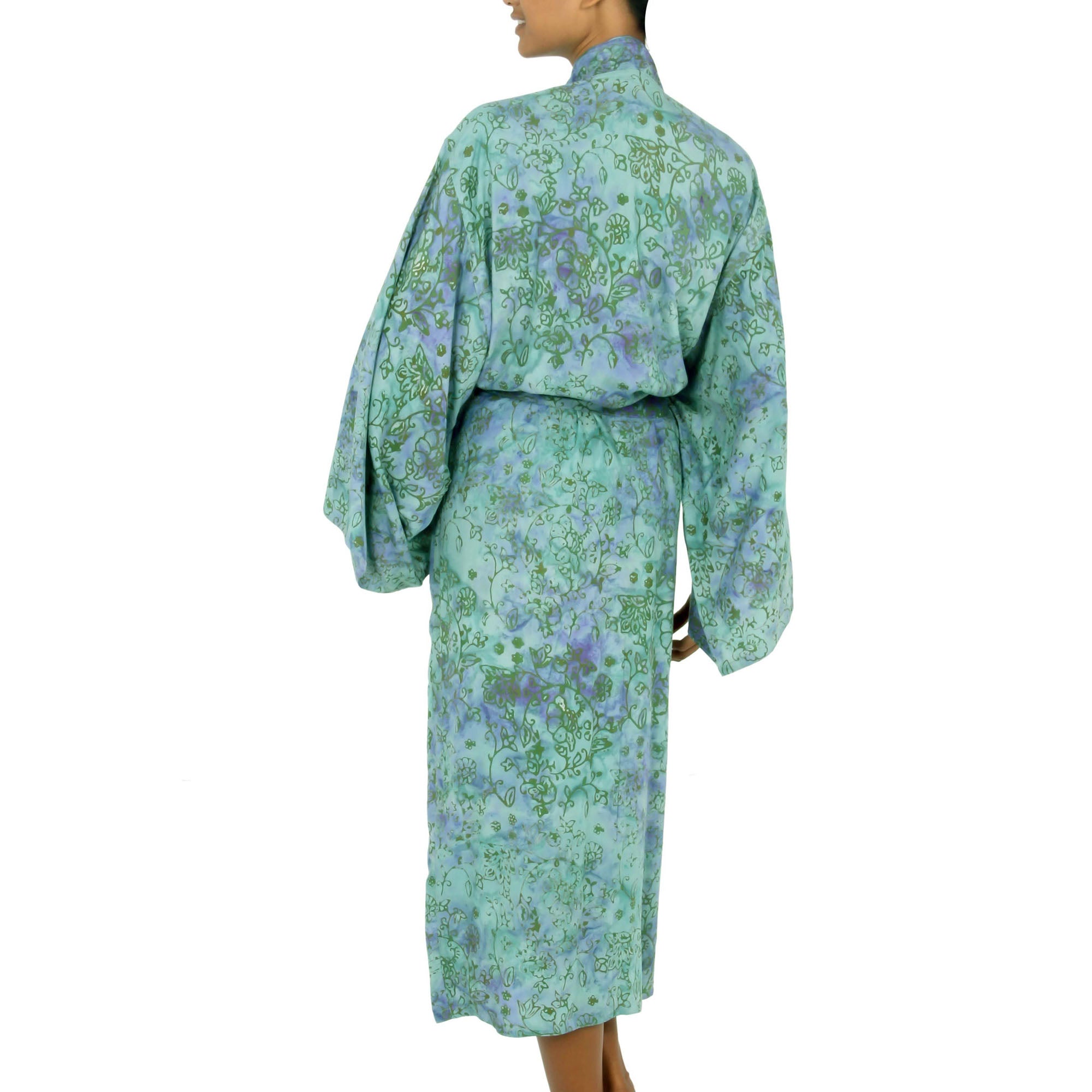 Premium Misty Javanese Forest Batik Robe - Ultimate Comfort & Style