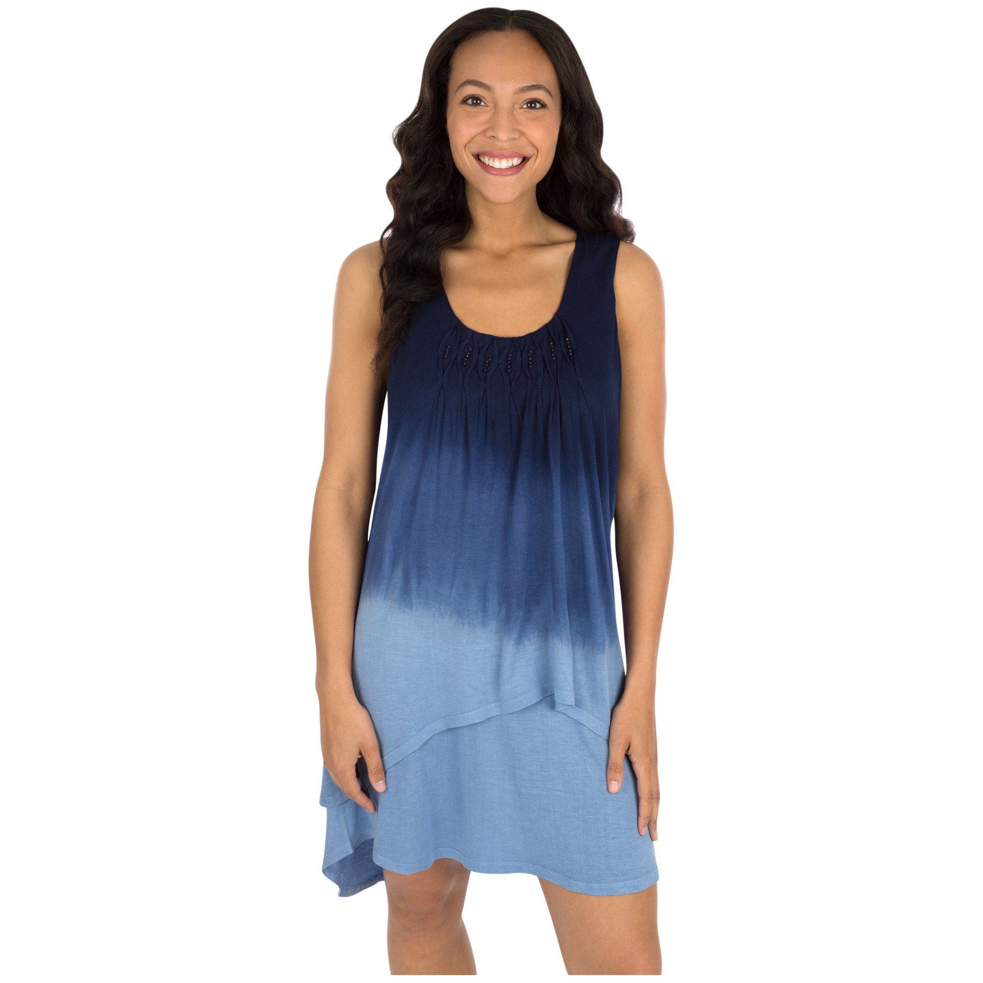 Premium Stella Blue Ombre Sleeveless Tunic - Ultimate Summer Style