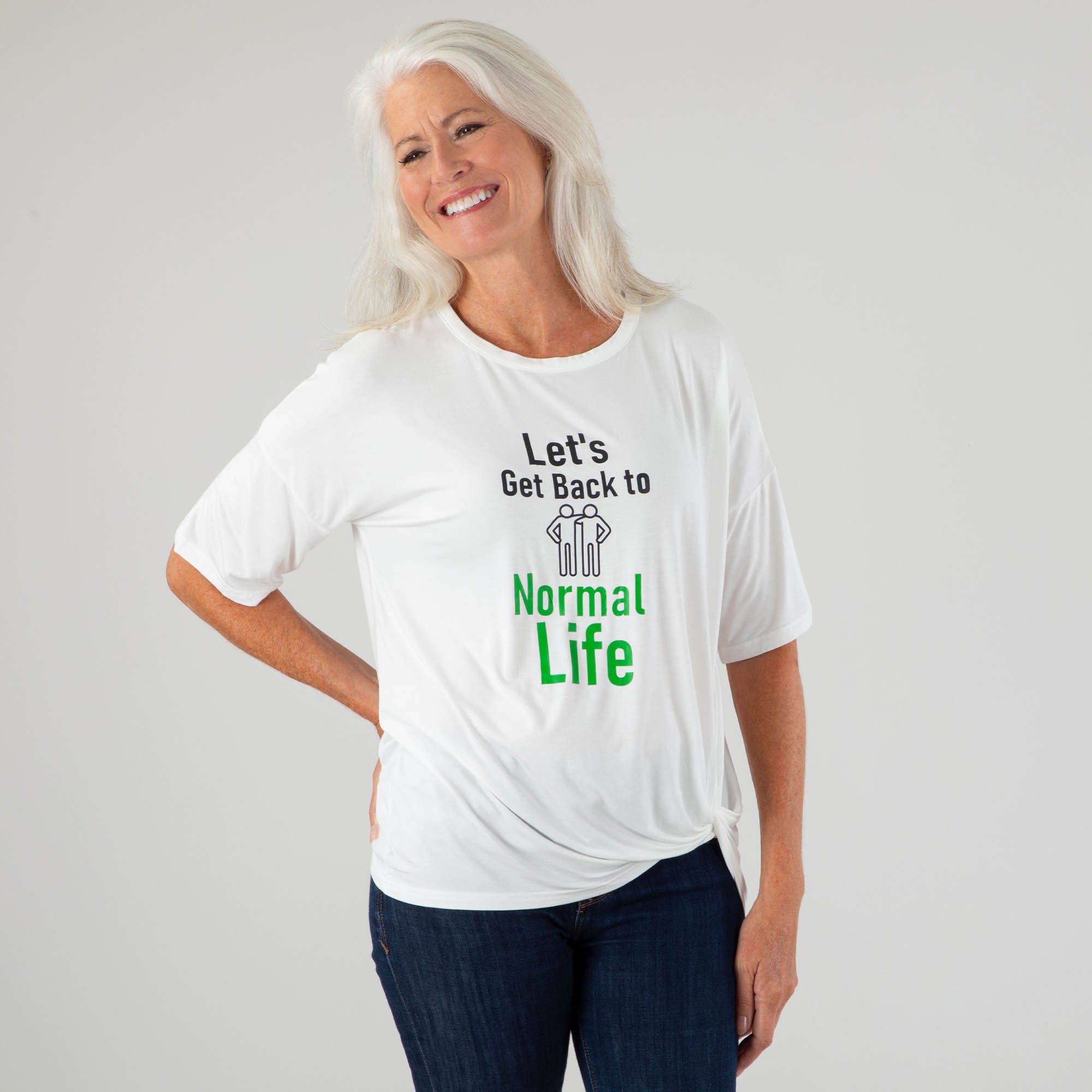 Premium Let's Get Back Dolman Twist T-Shirt