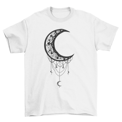 Premium Illustrated Moon Mandala Tee