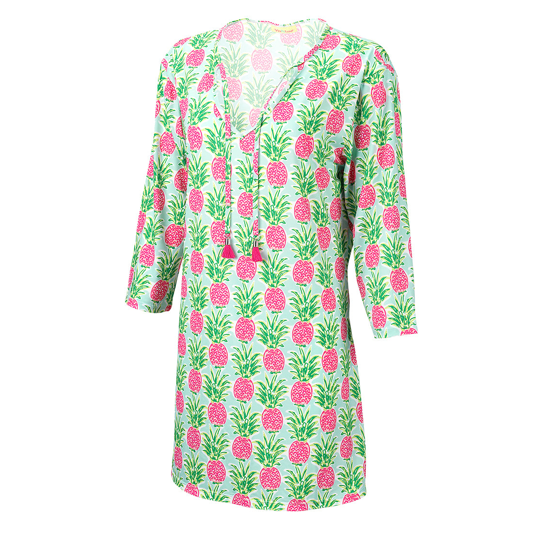 Premium Sweet Paradise Women's Tunic - Tropical Pineapple Design