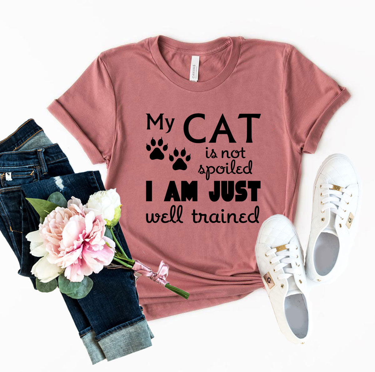 Ultimate Cat Lover's T-Shirt - 'My Cat Is Not Spoiled'