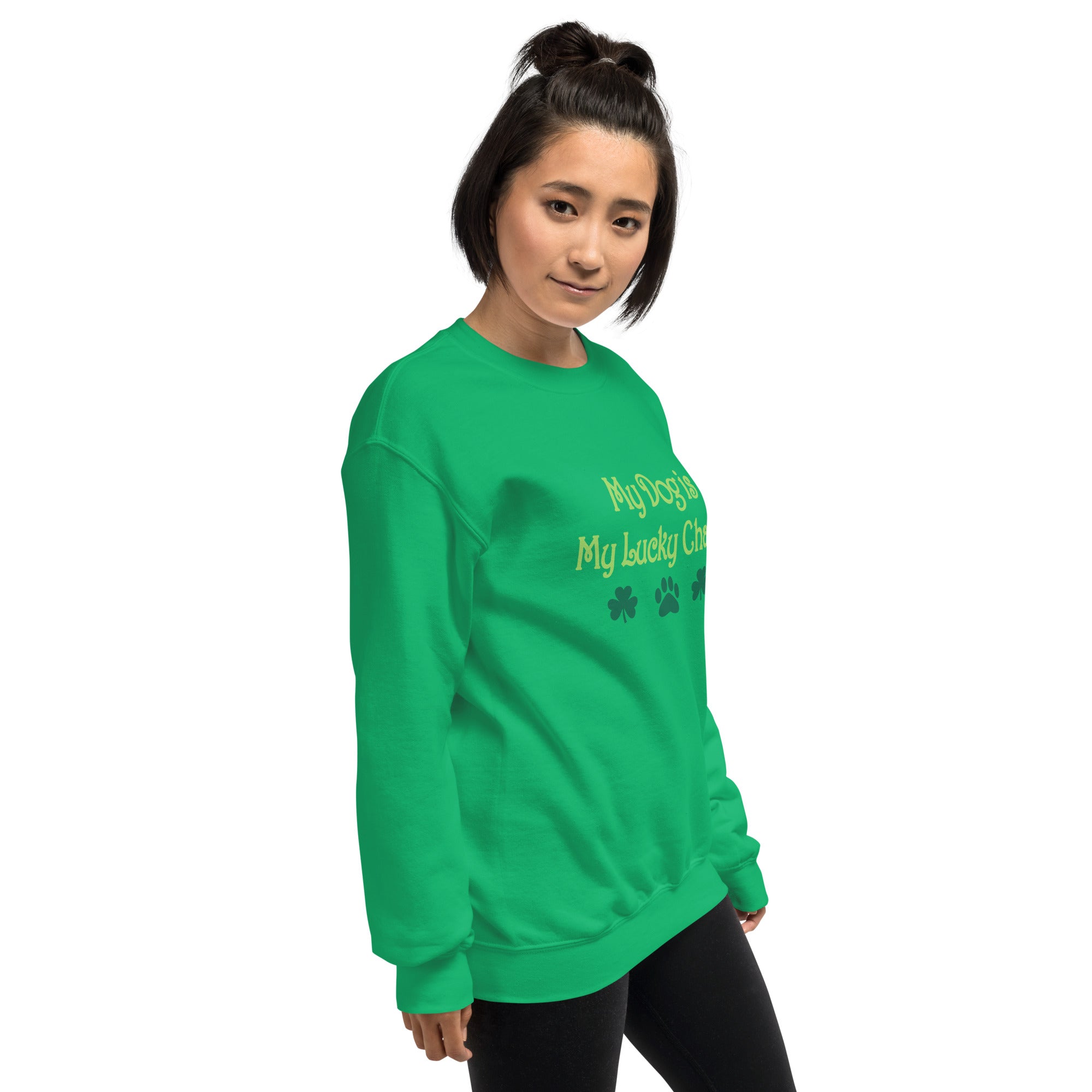 Premium 'My Dog Is My Lucky Charm' Crewneck Sweatshirt - Ultimate Comfort for Dog Lovers