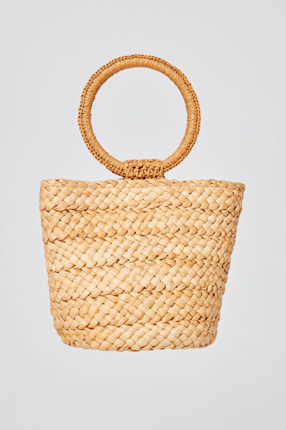 Premium L*Space Bella Straw Bucket Bag - Natural