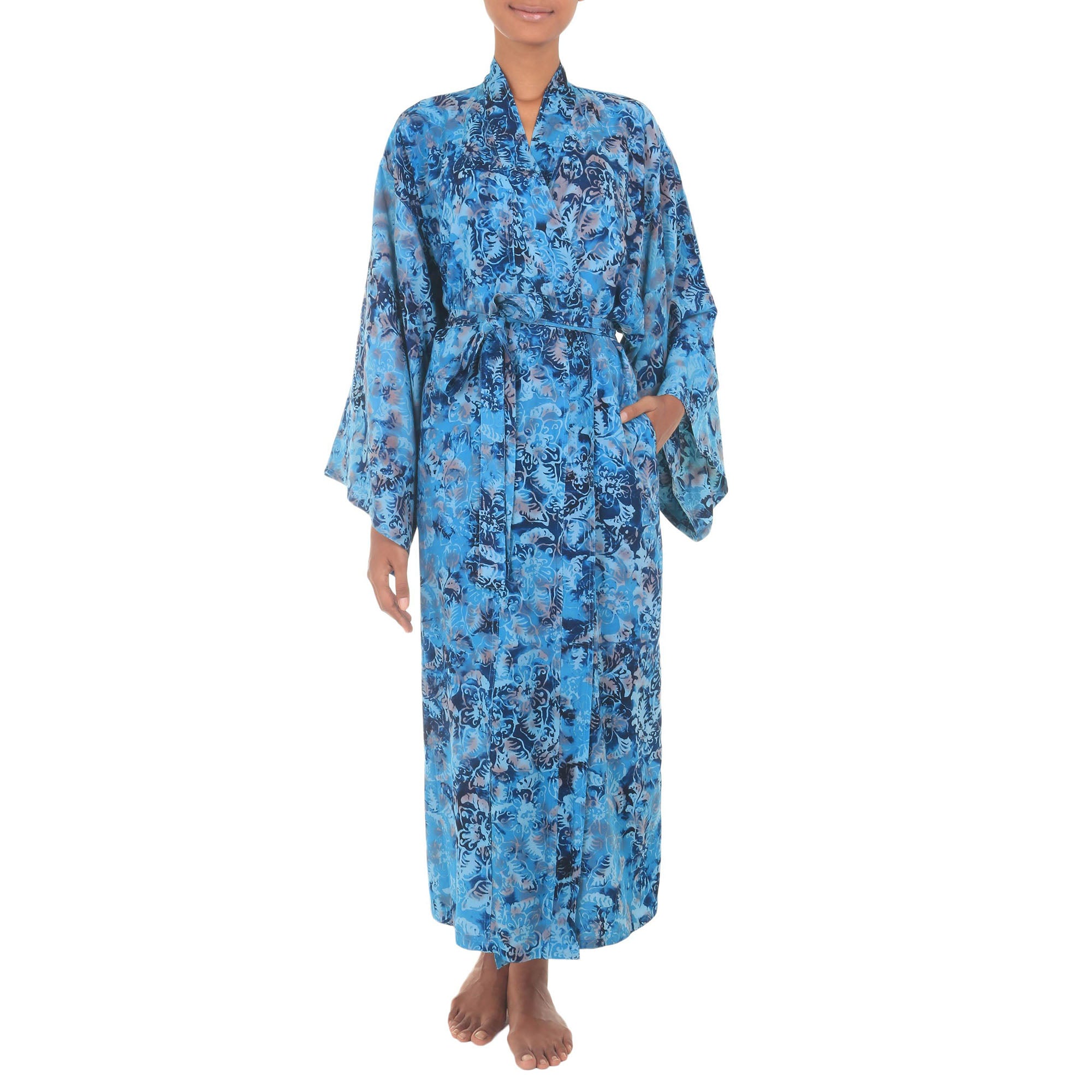 Premium Sapphire Dreams Batik Robe