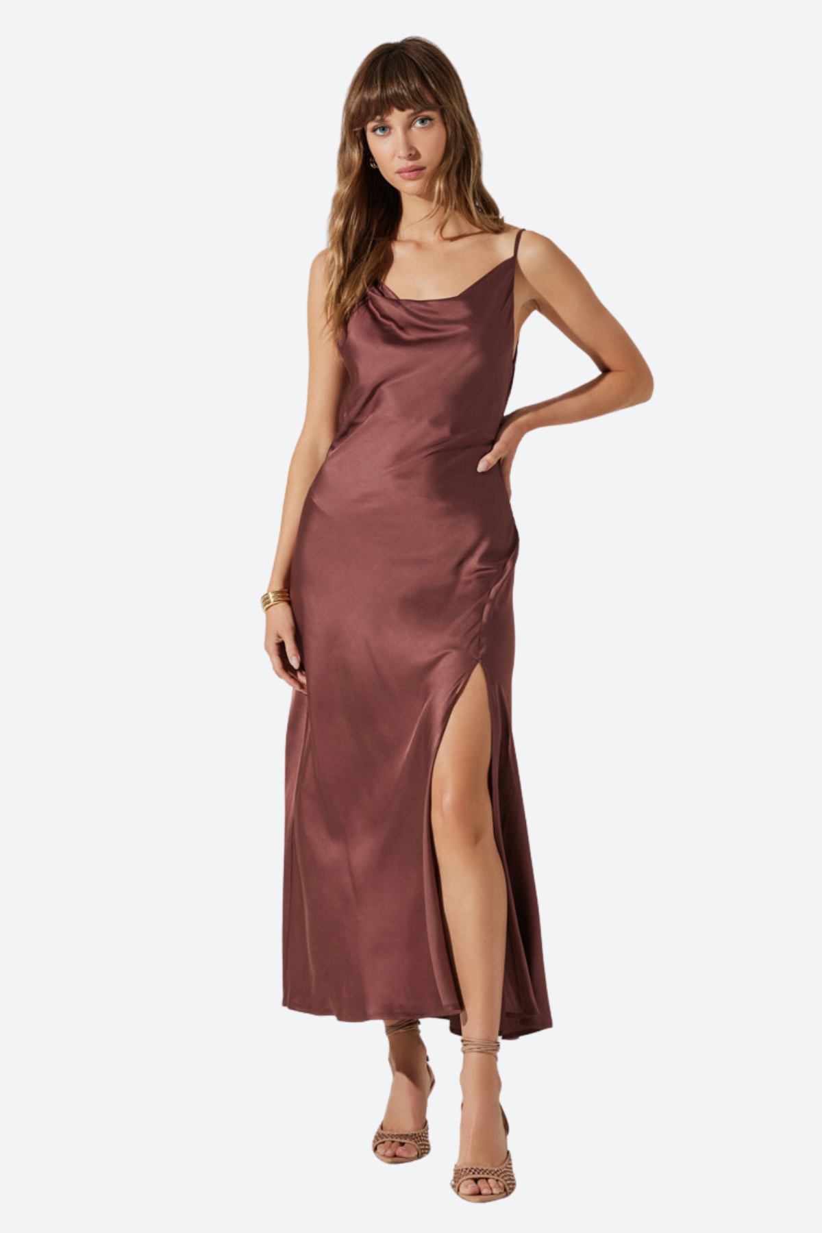 Premium ASTR Glynis Maxi Dress in Mulberry - Elegant & Timeless