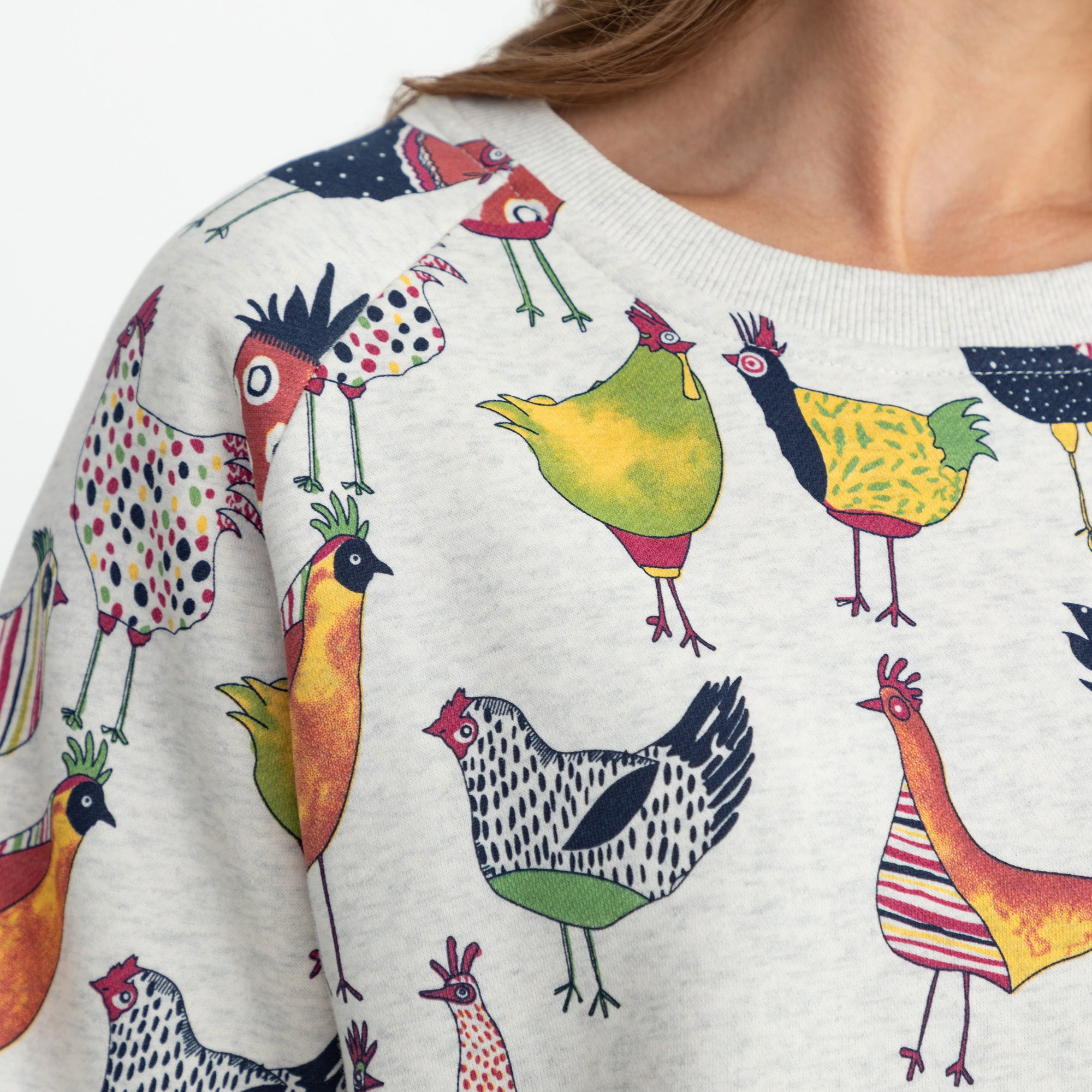 Premium Rooster Print Crewneck Sweatshirt - Ultimate Comfort & Style