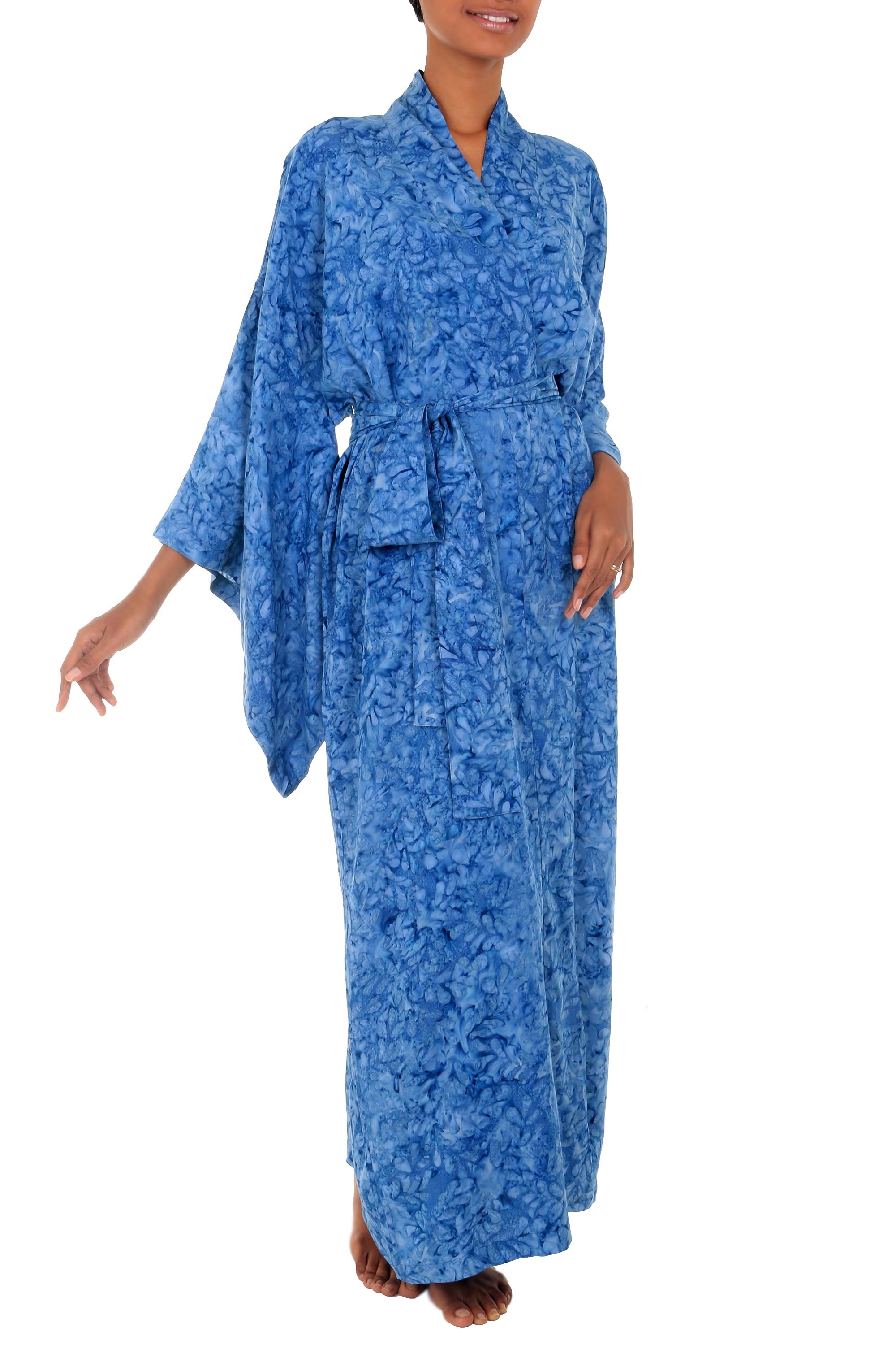 Premium Women's Batik Kimono Robe - Handcrafted Elegance