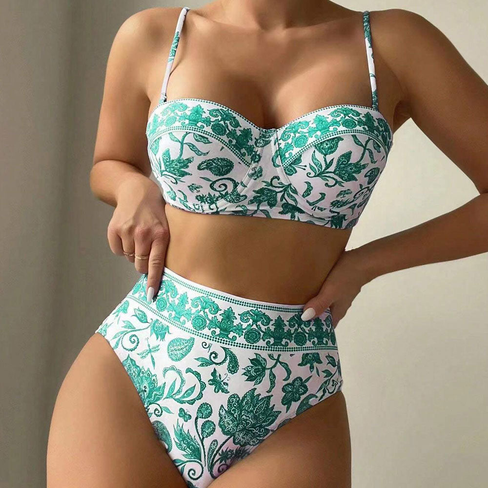 Premium Boho Floral Underwire Bikini Set - Ultimate Beachwear