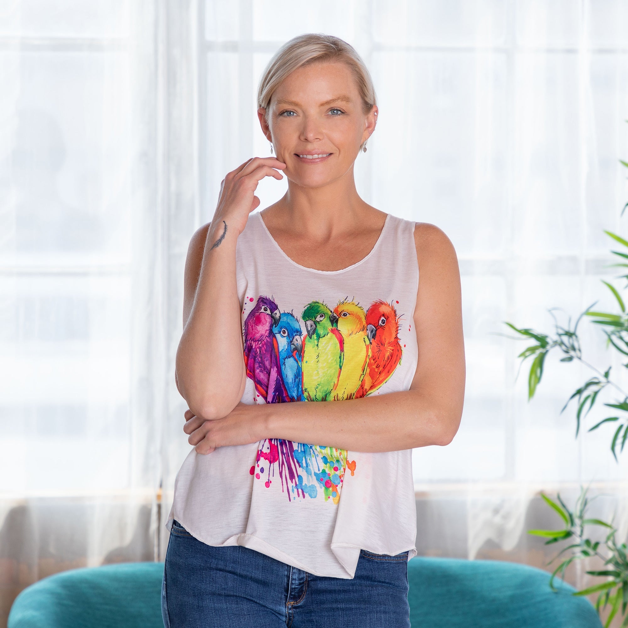 Premium Rainbow Bird Tank Top - Ultimate Comfort & Style