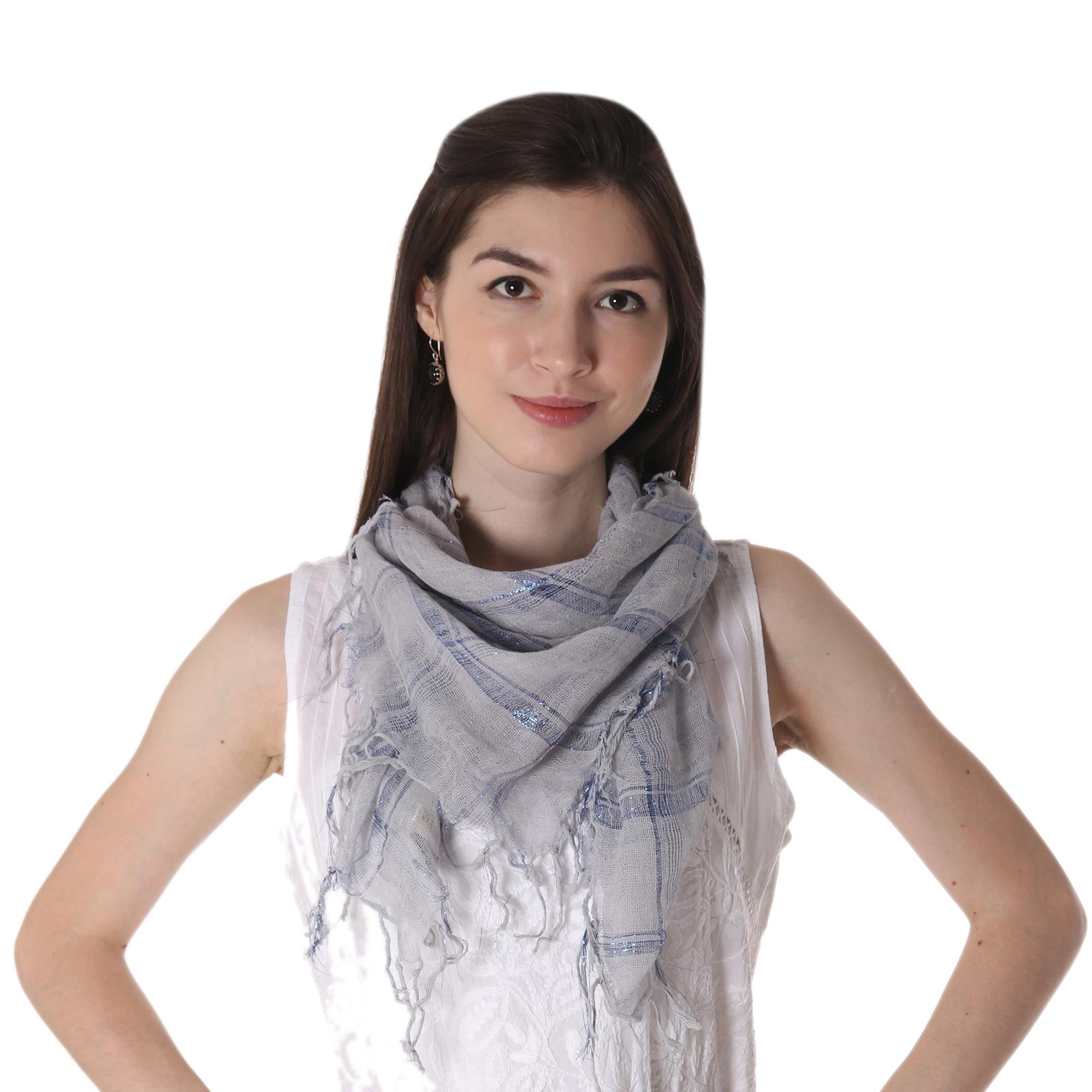 Premium Amethyst Fantasy Scarf - Handmade Elegance