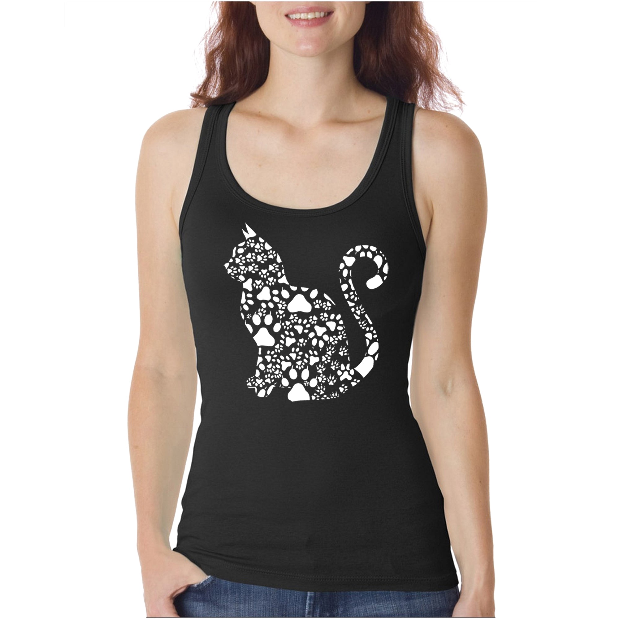 Premium Cat Lover's Tank Top - Unique Word Art Design