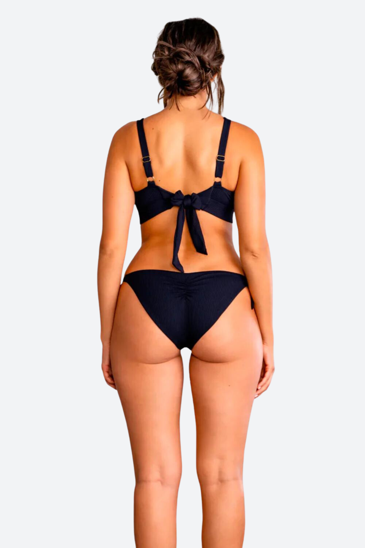 Premium Bromelia Swimwear Iguau Full Coverage Bottom - Midnight Black Rib