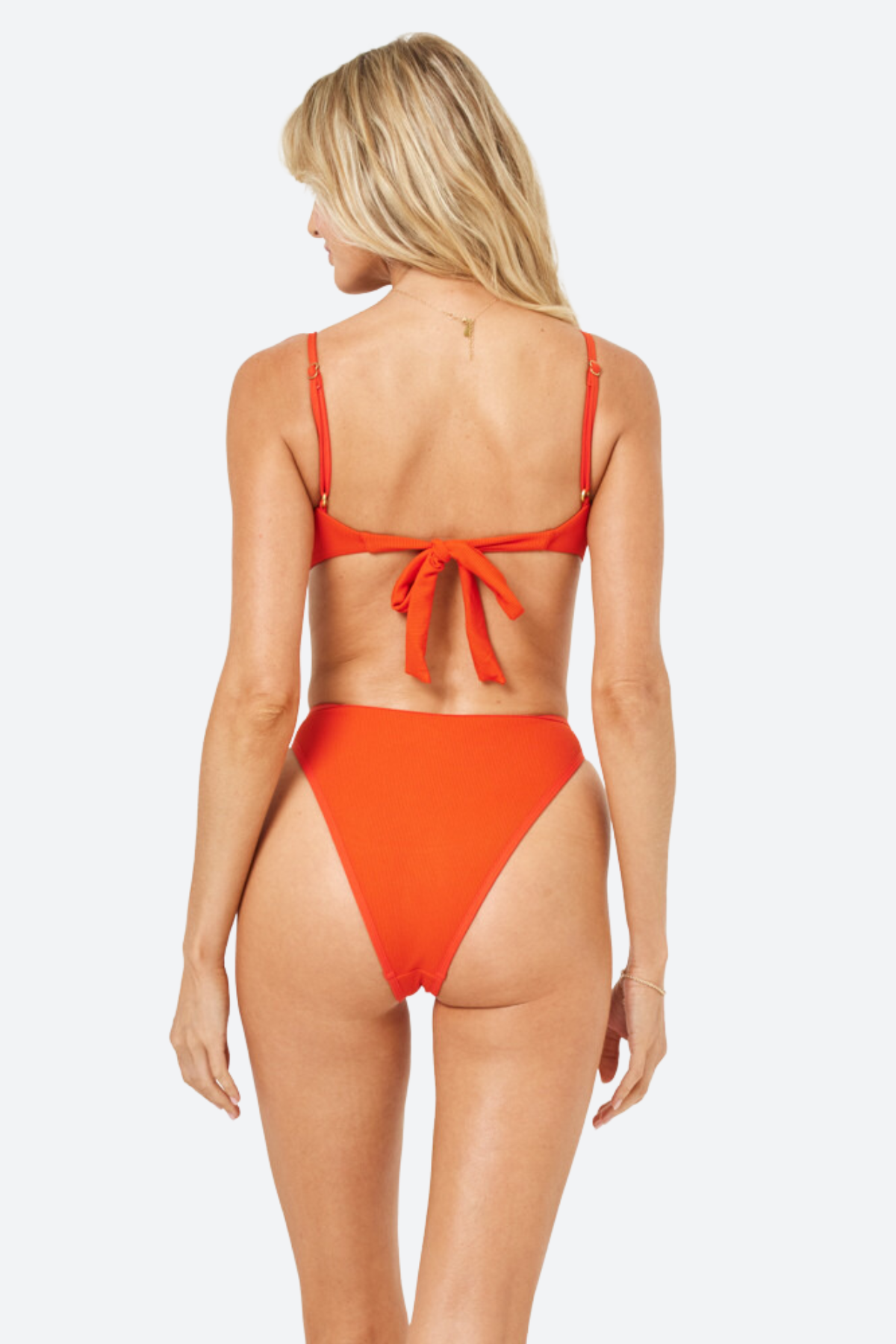 Premium L*Space Nora High-Waist Bikini Bottom in Pimento