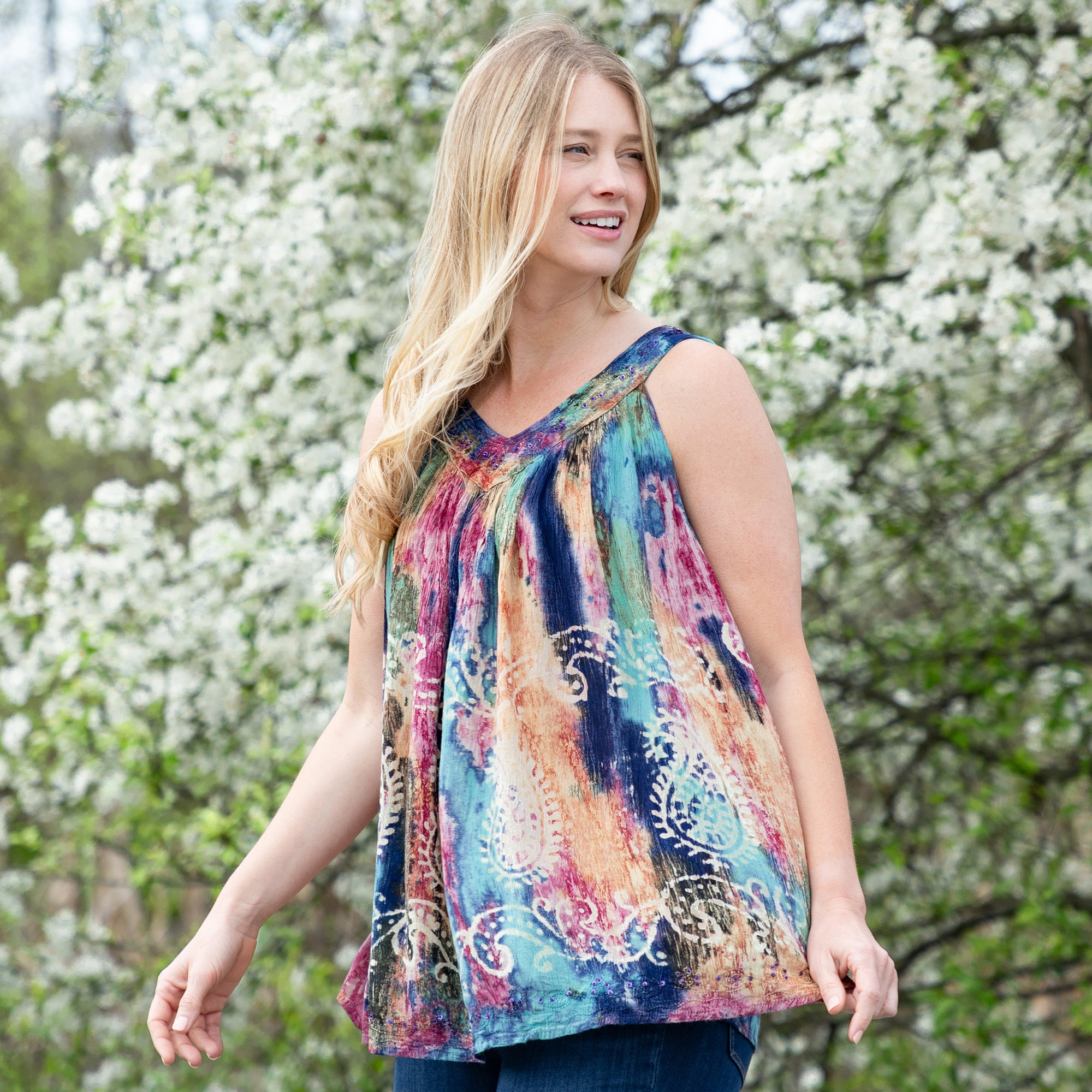 Premium Bohemian Beaded Swirl Tunic