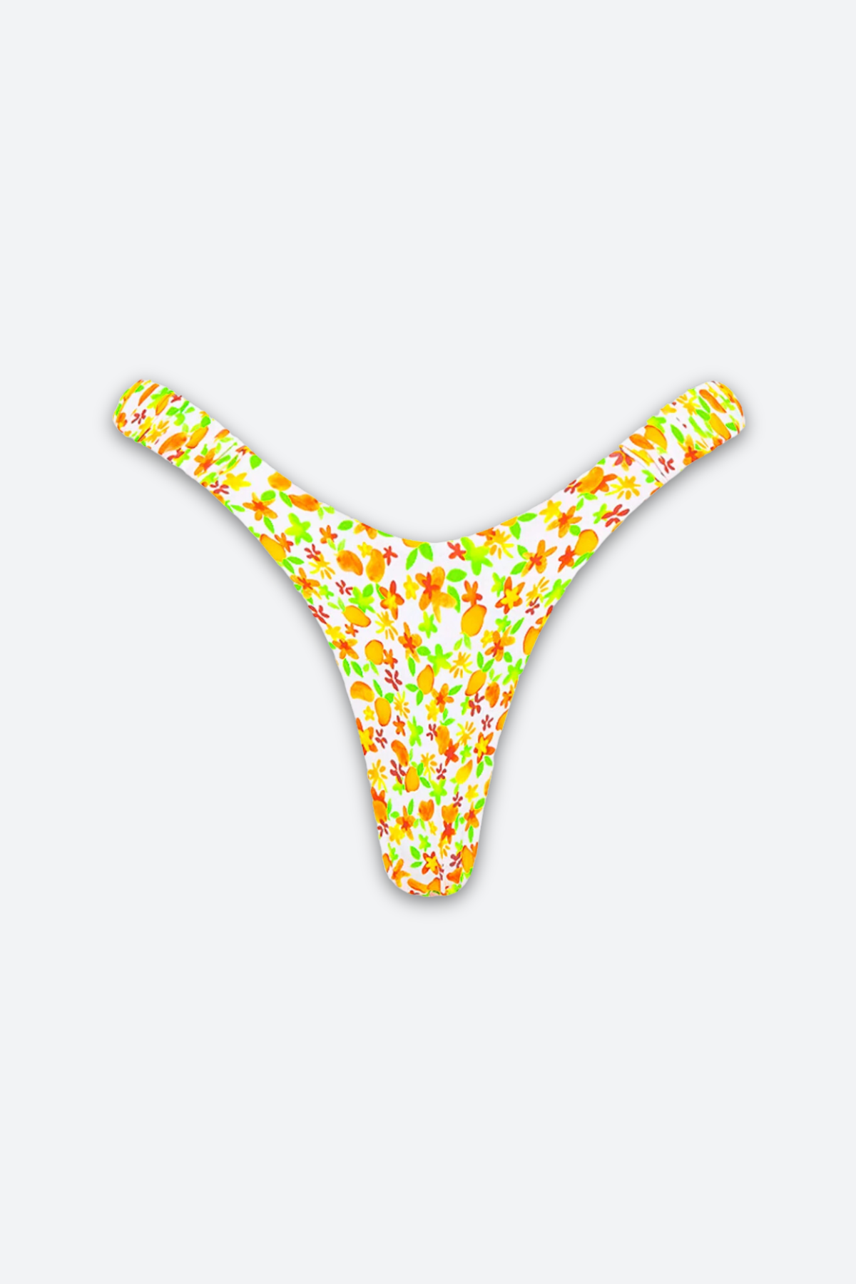 Kulani Kinis Premium Retro Y Thong Bikini Bottom in Coco Mango