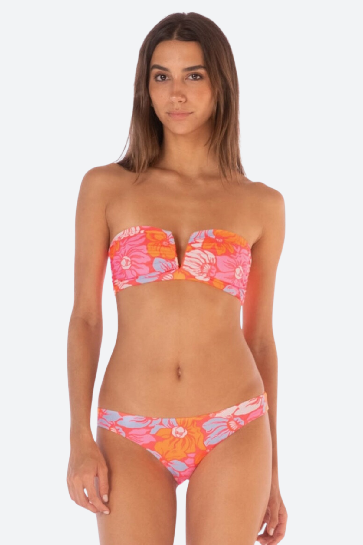 Premium Maaji Flower Scape Flirt Bikini Bottom - Pink | Ultimate Beachwear