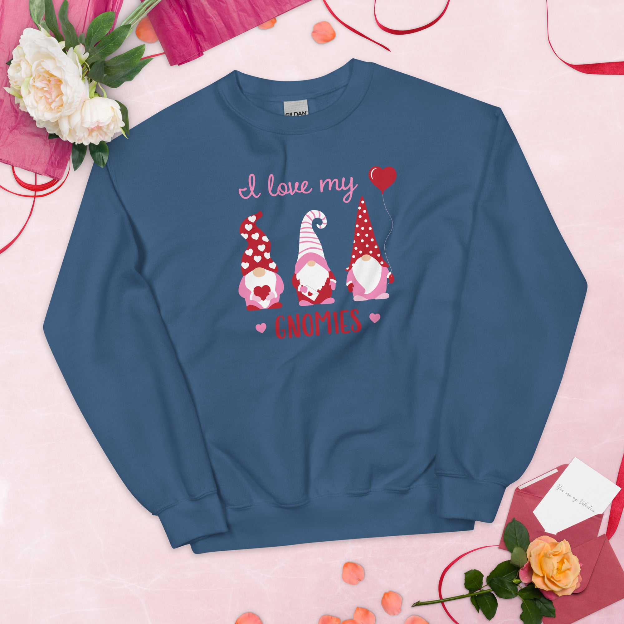 Premium Valentine's Gnome Crewneck Sweatshirt - Ultimate Comfort & Style