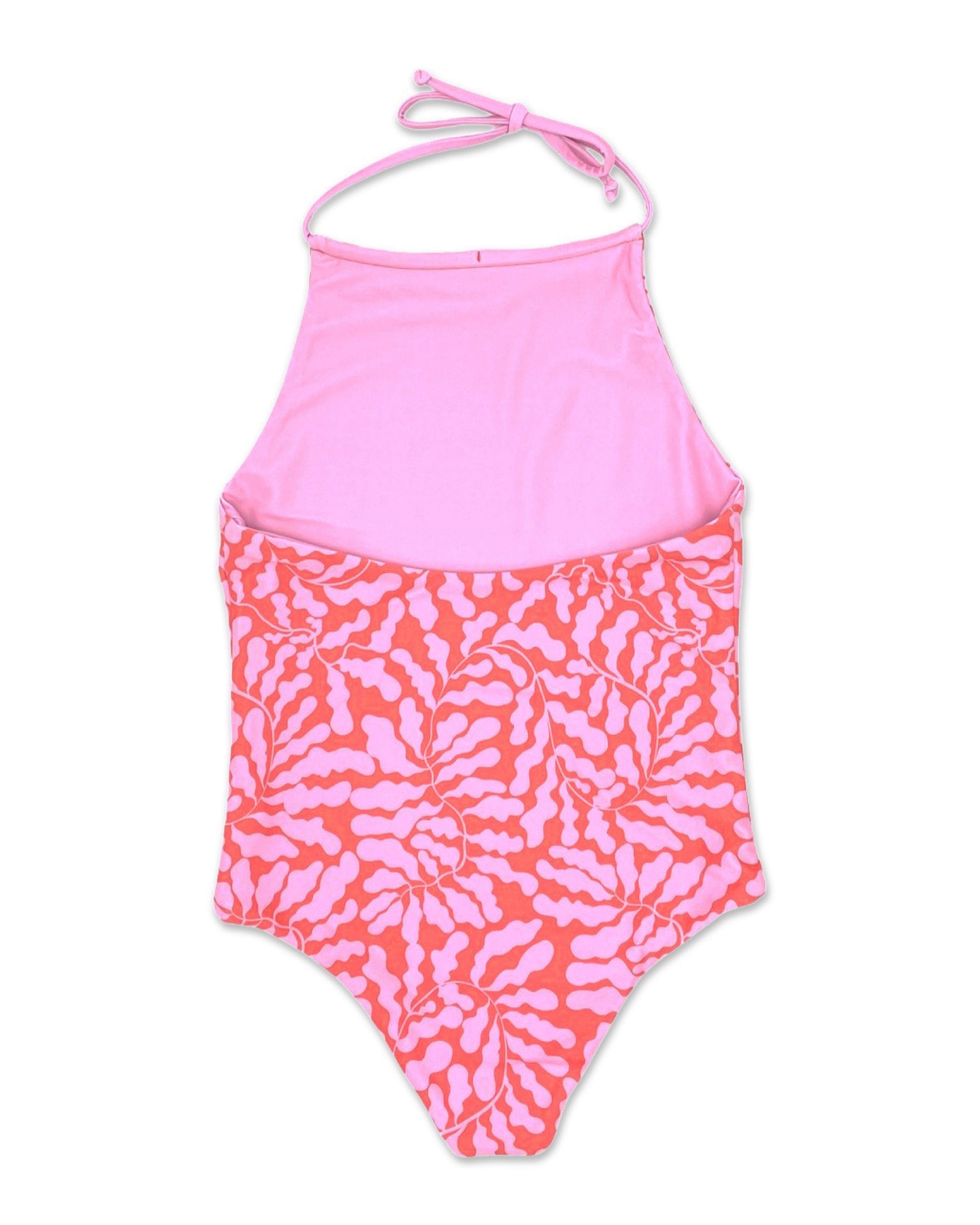 Ultimate Feather 4 Arrow Riviera Reversible One-Piece Swimsuit in Sugar Coral