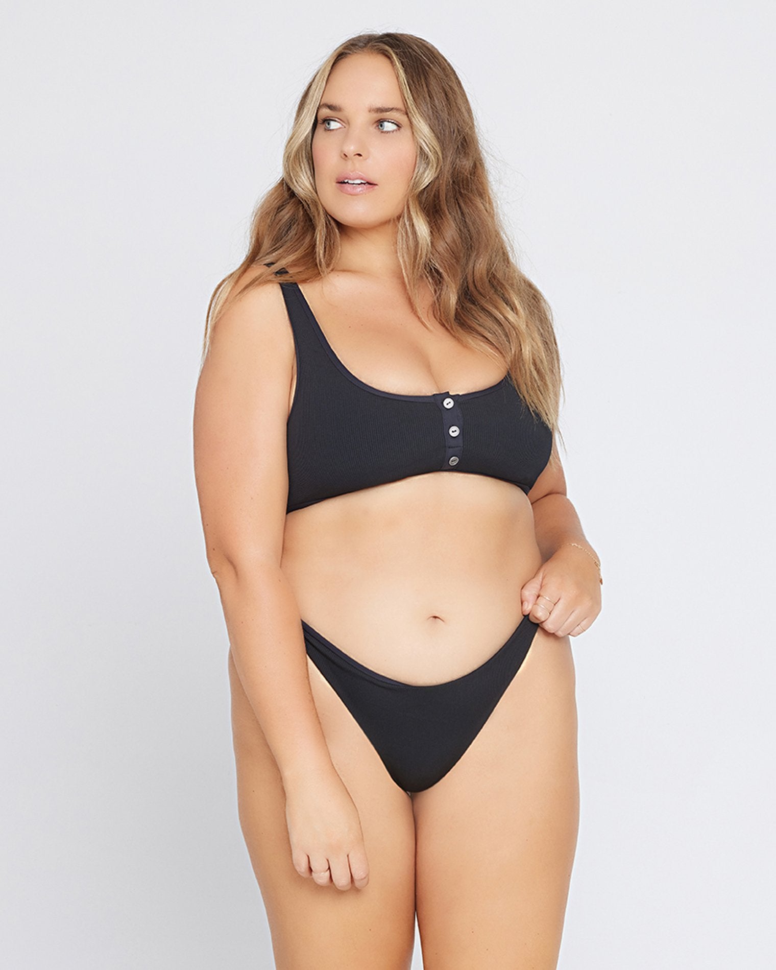 L*Space Premium Camacho Hipster Bikini Bottom - Black