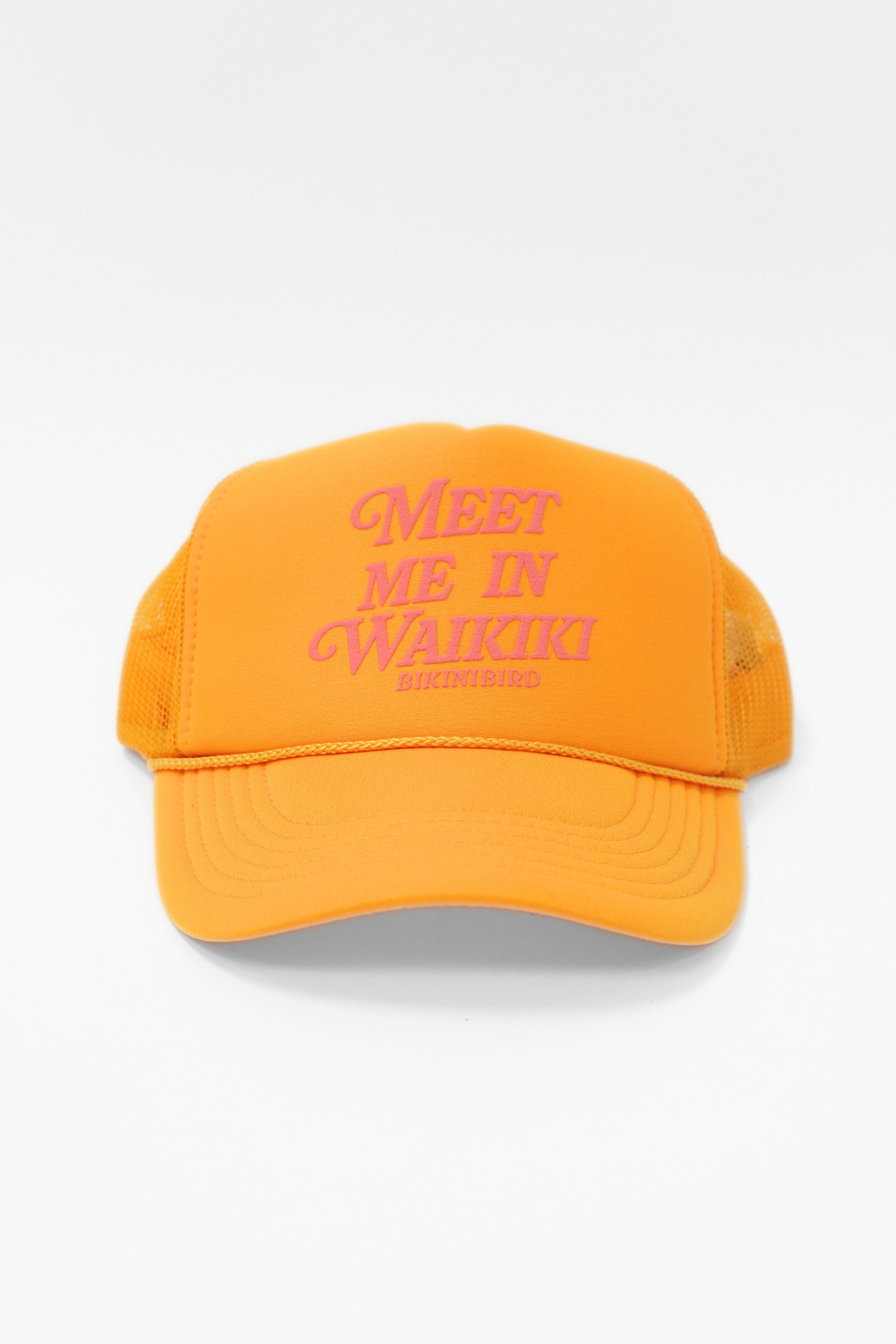 Premium Bikinibird Meet Me in Waikiki Trucker Hat - Yellow/Pink Paradise Style