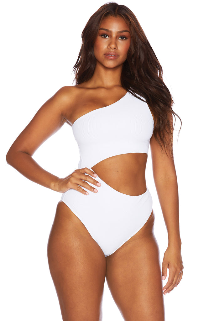 Premium Beach Riot Celine One Piece Swimsuit - Ultimate White