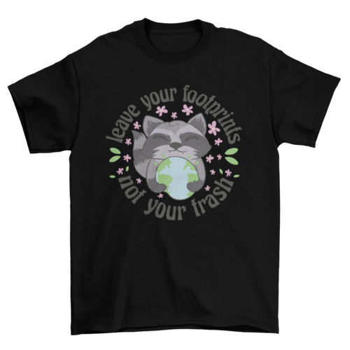 Premium Eco-Friendly Raccoon Earth T-Shirt - Unisex Fit