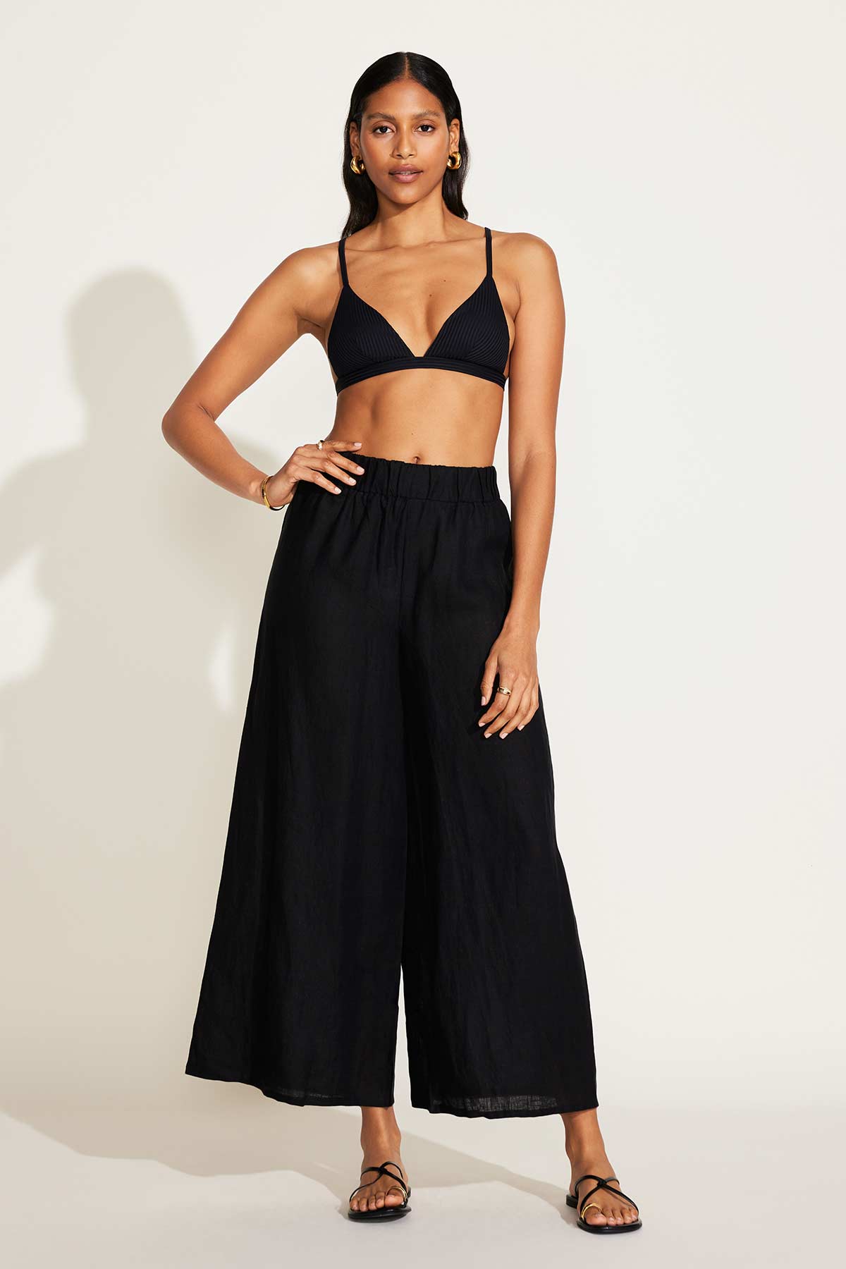 Premium Linen Wide Leg Pant - Ultimate Comfort in Black