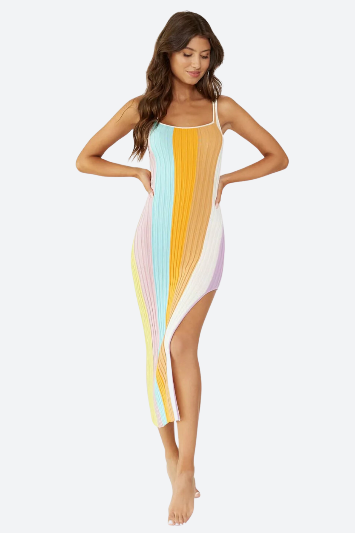 Premium PQ Swim Piper Slit Dress - Botanica Print