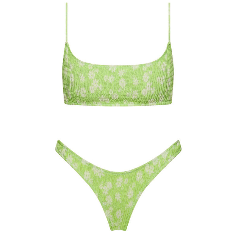 Premium Bicolor Floral High-Cut Bikini Set - Ultimate Beachwear