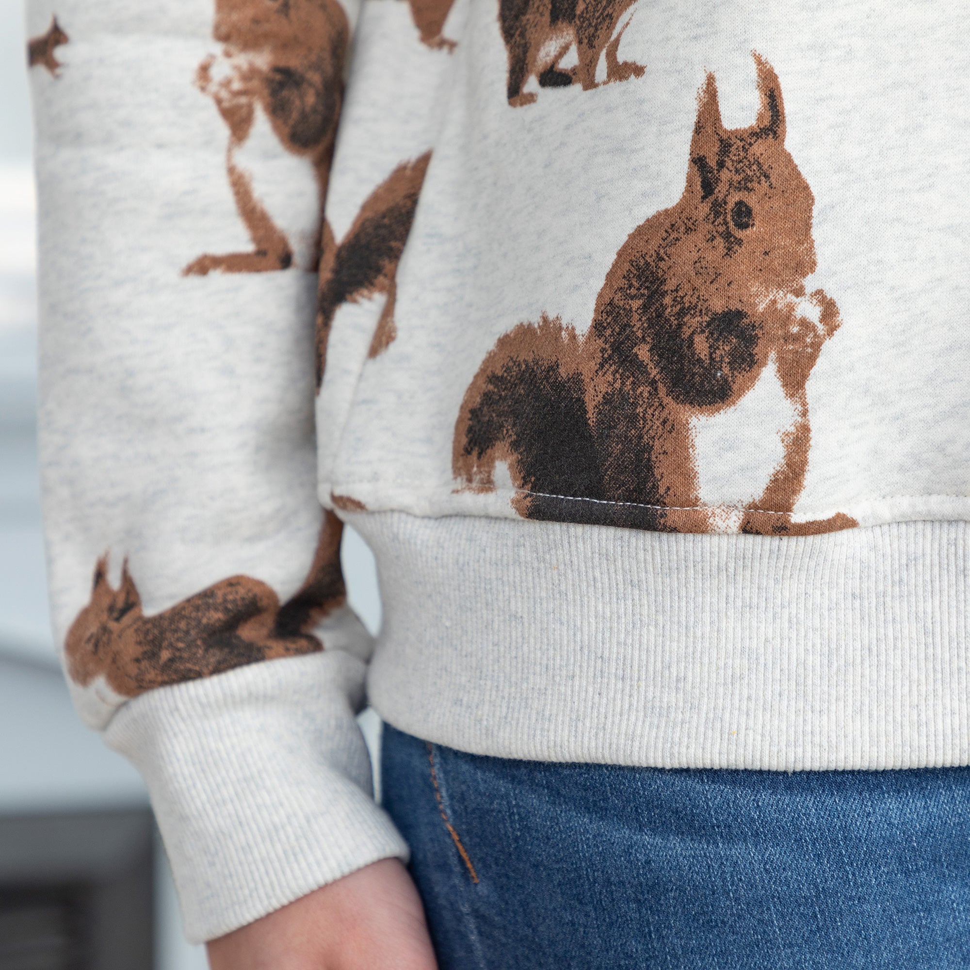 Premium Woodland Squirrel Crewneck Sweatshirt