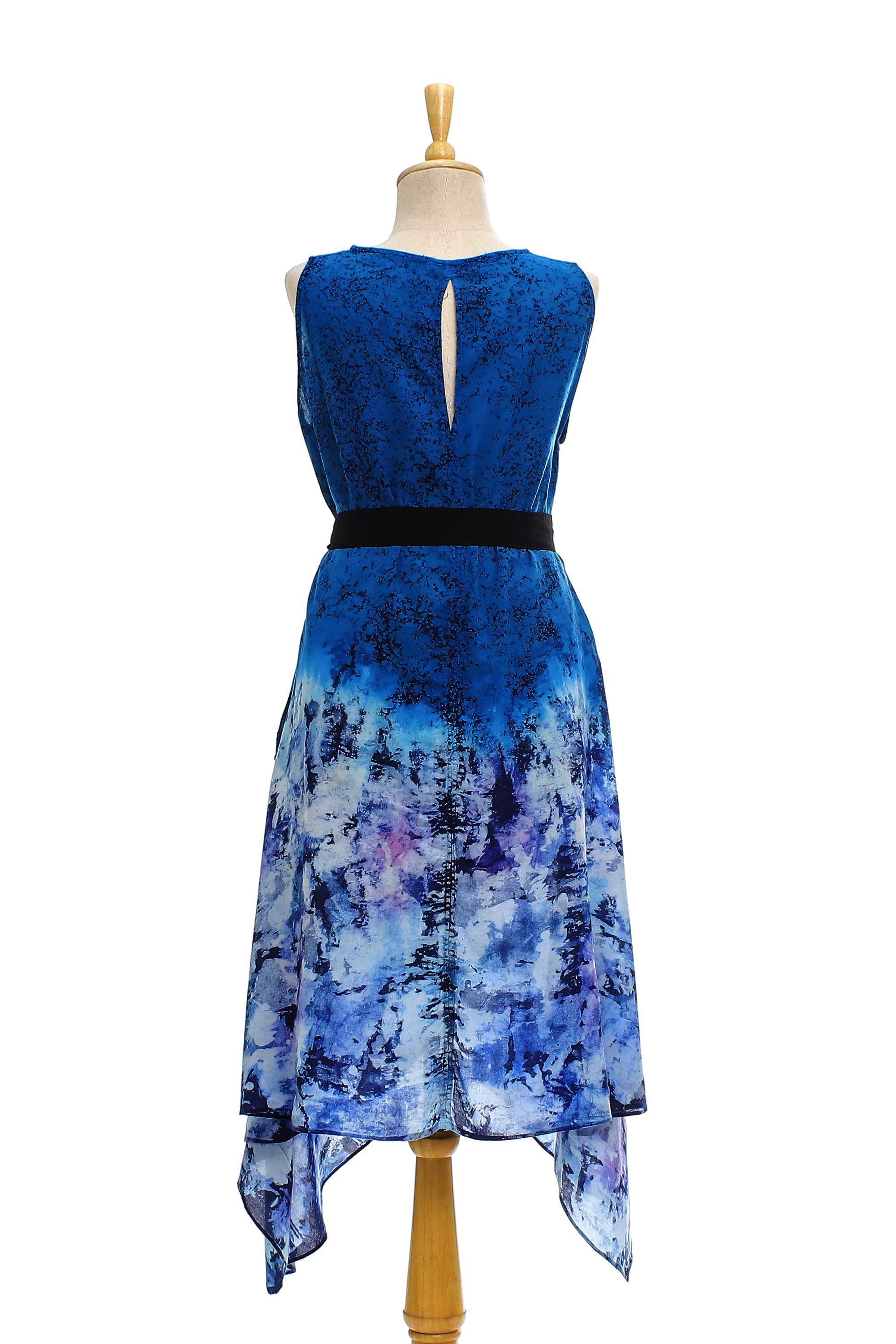 Ultimate Whirlwind Wrap Dress in Peacock Blue - Handkerchief Hem