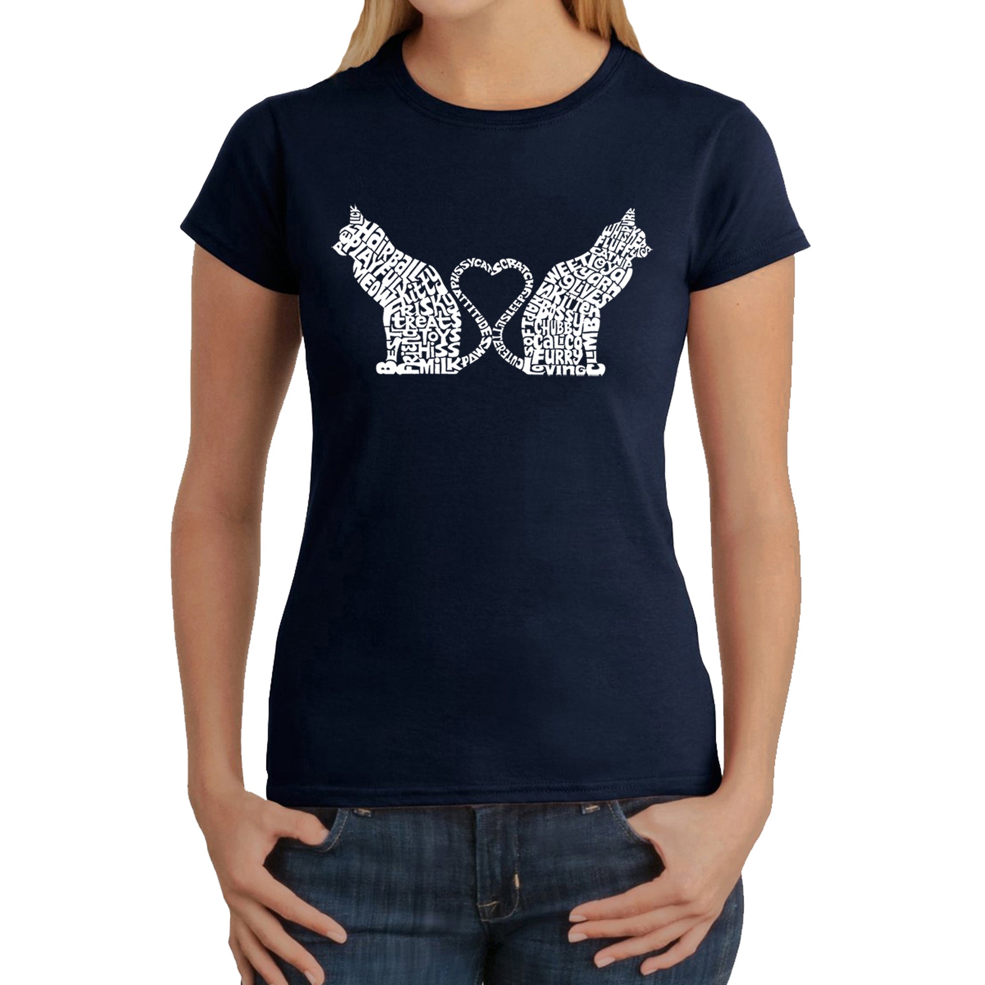 Premium Cat Lover's Tee - Women's Word Art T-Shirt