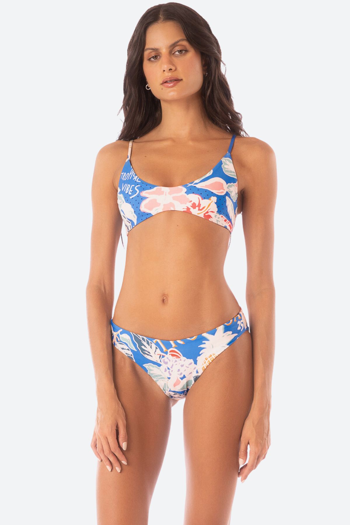 Maaji Ultimate Tropical Bliss High-Rise Bikini Bottom - Blue