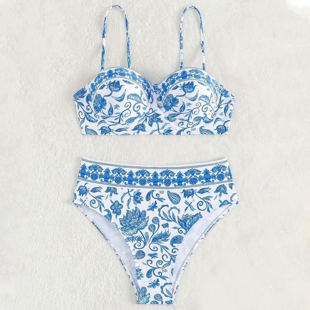 Premium Boho Floral Underwire Bikini Set - Ultimate Beachwear