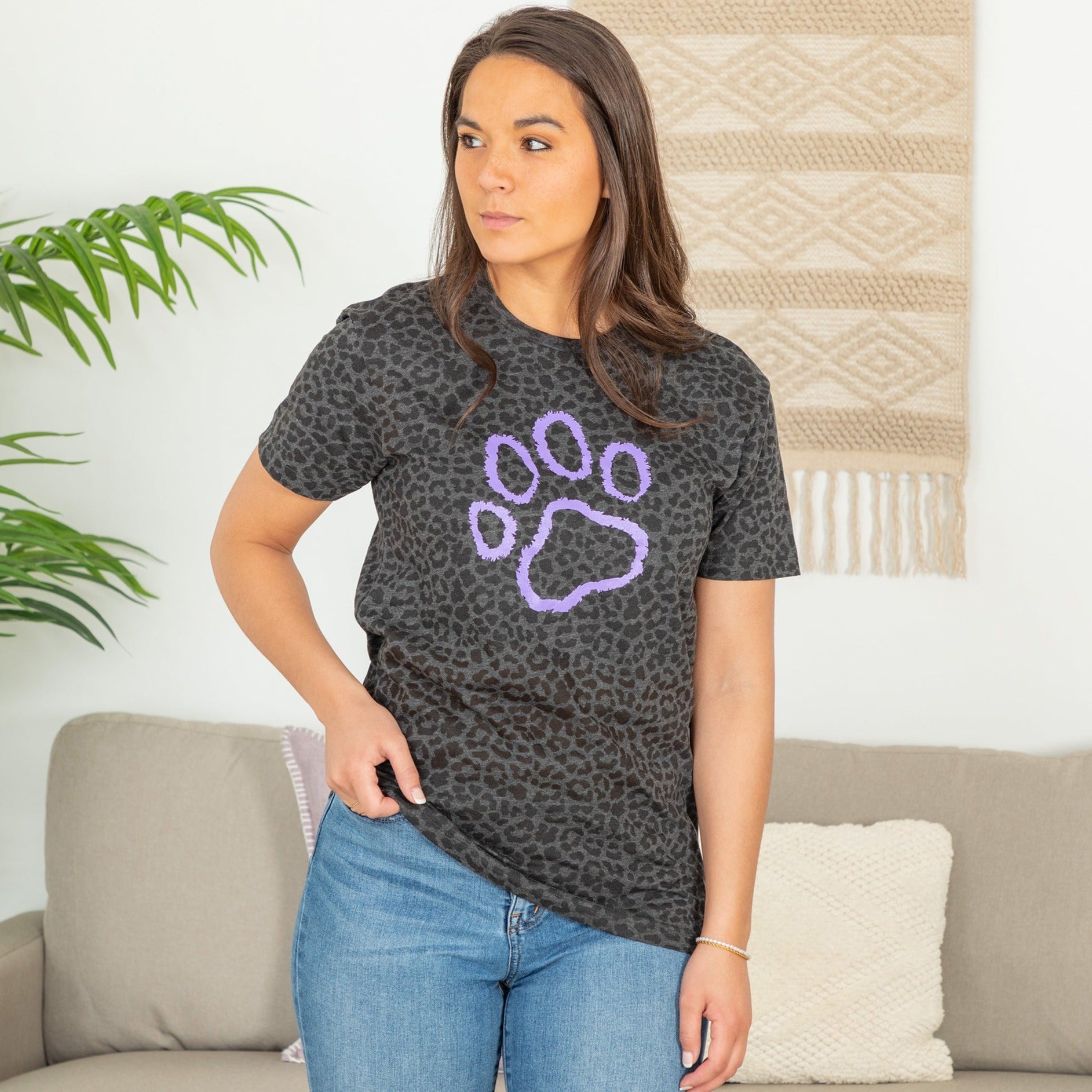 Wild Style Leopard Paw Print Tee