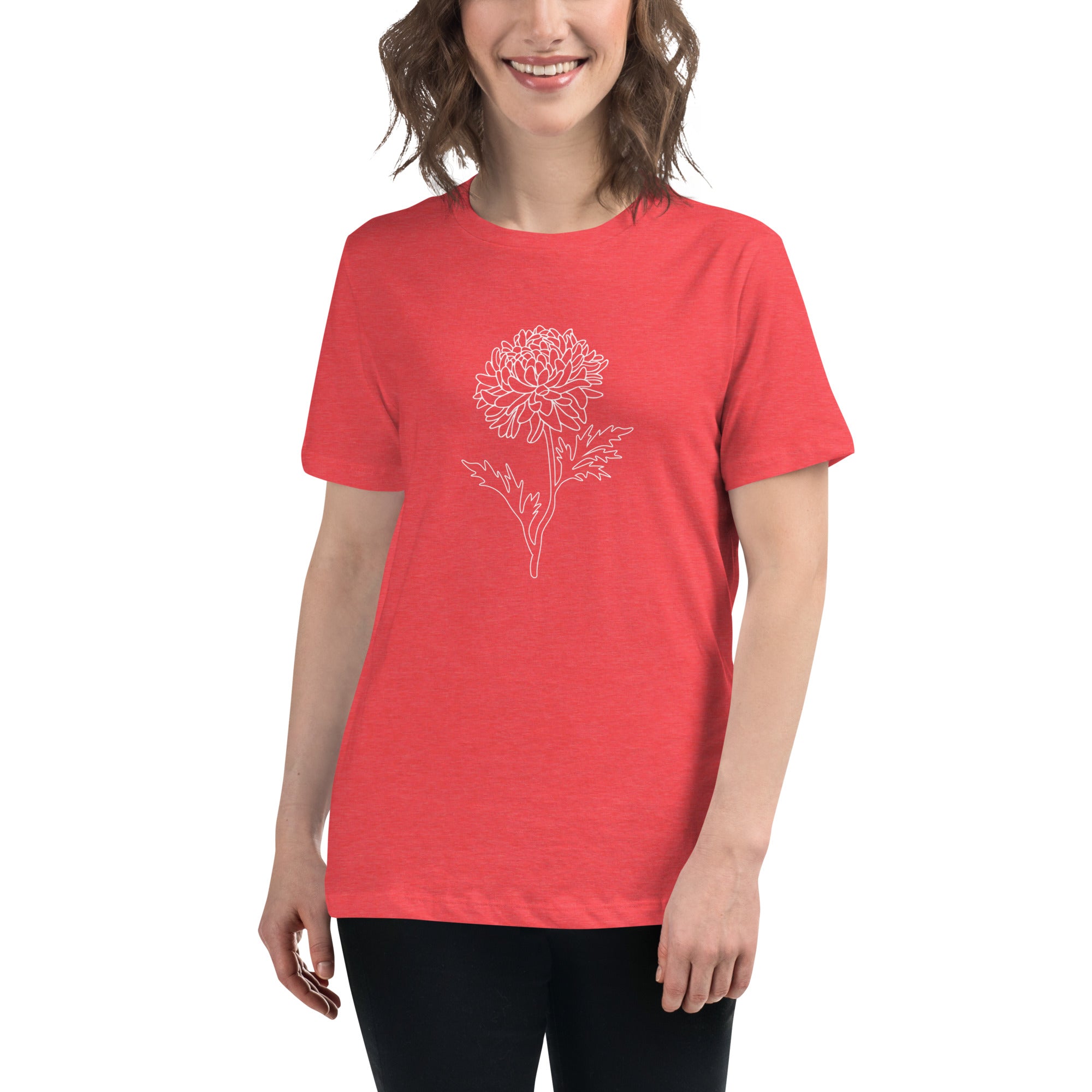 Premium Chrysanthemum Women's Relaxed Fit T-Shirt