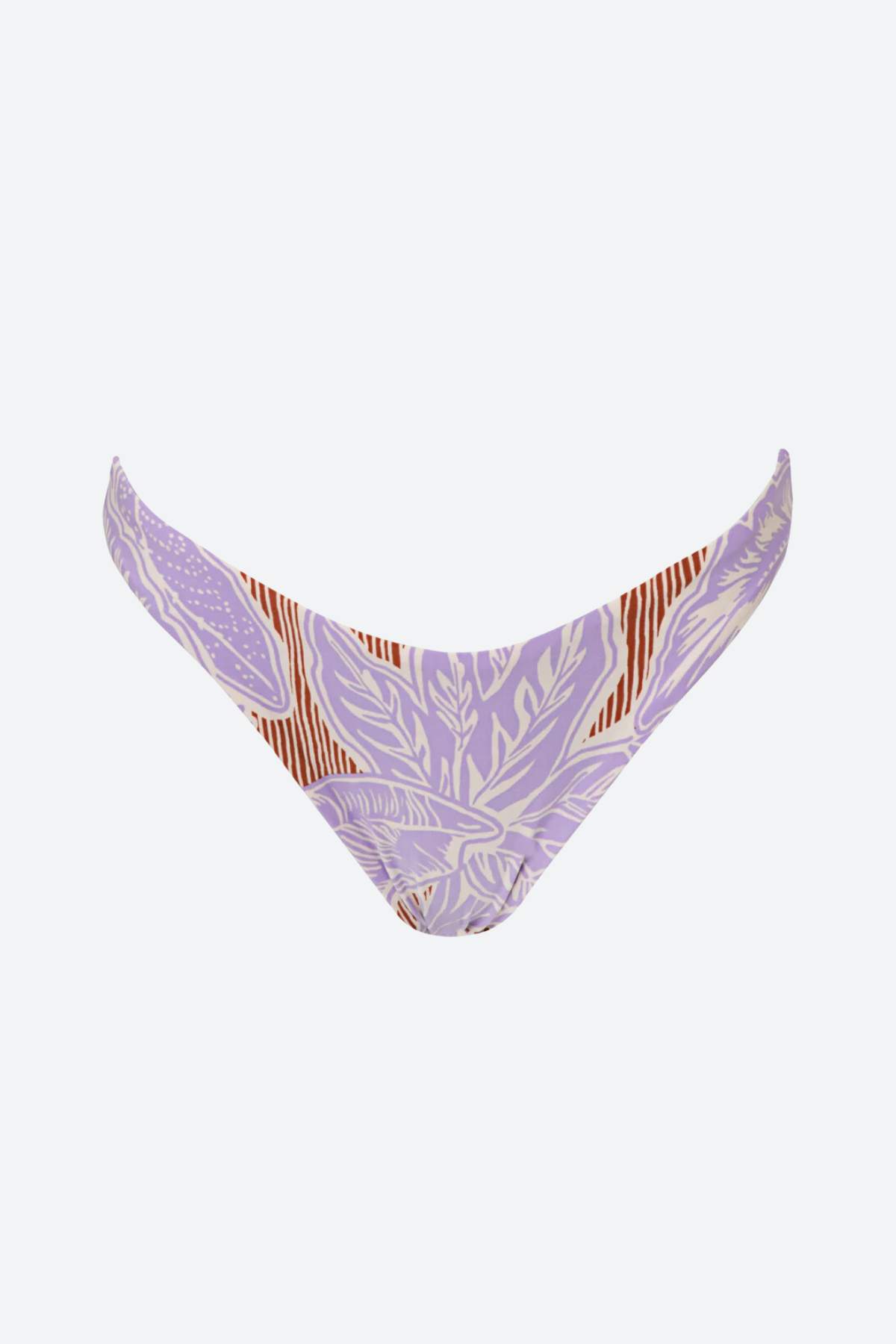 Premium Maaji Wisteria Bloom Sublimity High-Rise Bikini Bottom in Light/Pastel Purple