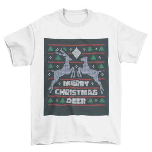 Premium Reindeer Christmas Sweater Tee - Ultimate Holiday Comfort