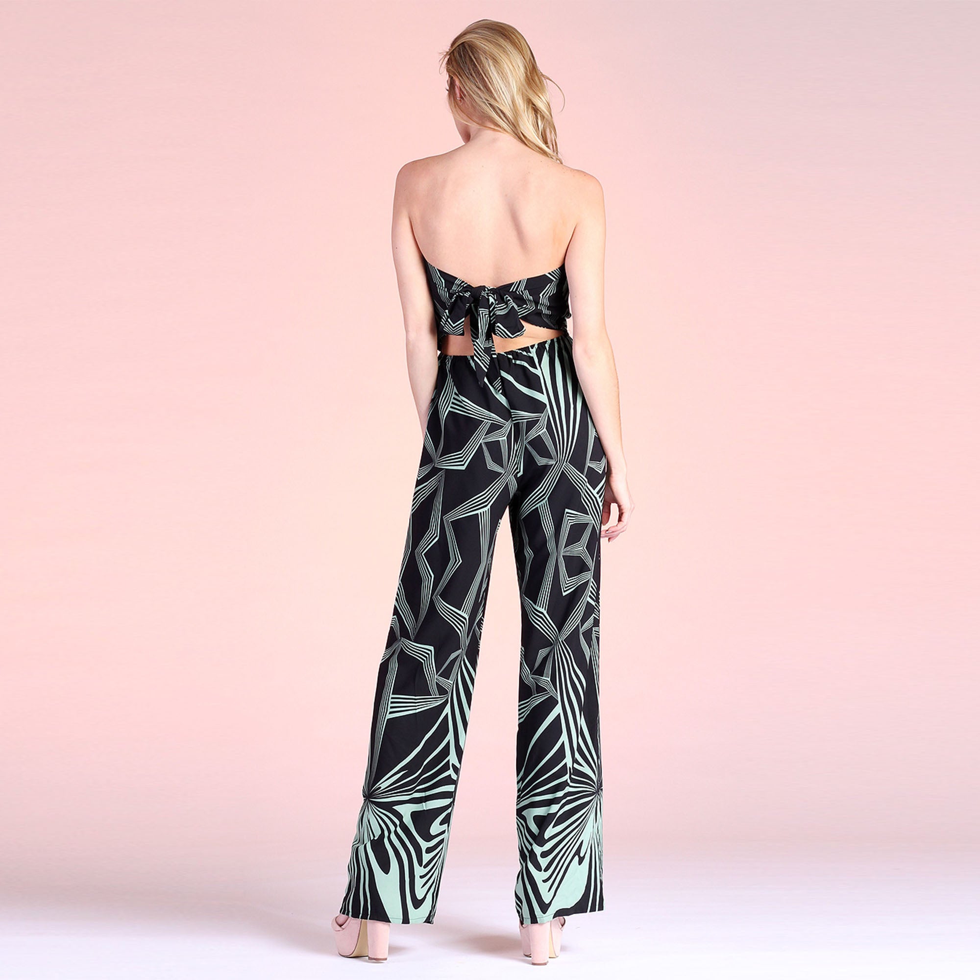 Ultimate Geo Print Strapless Jumpsuit - Premium Fit & Style