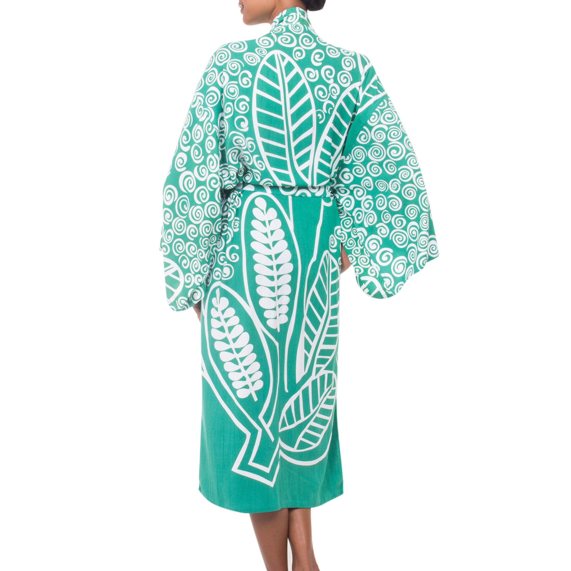 Premium Bali Breeze Green Rayon Robe - Ultimate Comfort & Style