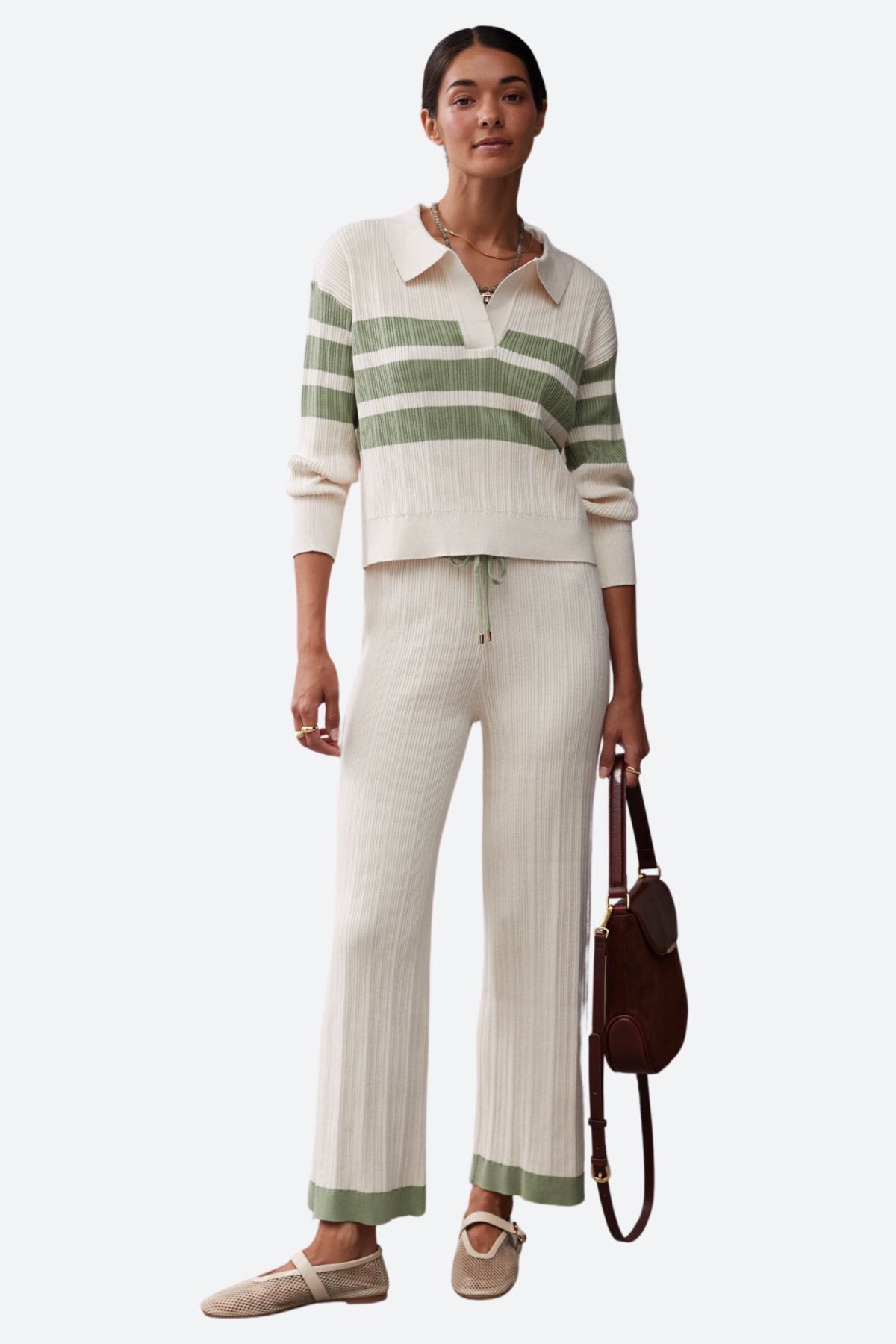 Sancia Premium Heloise Knit Jumper in Crème Pistachio - Ultimate Wardrobe Essential