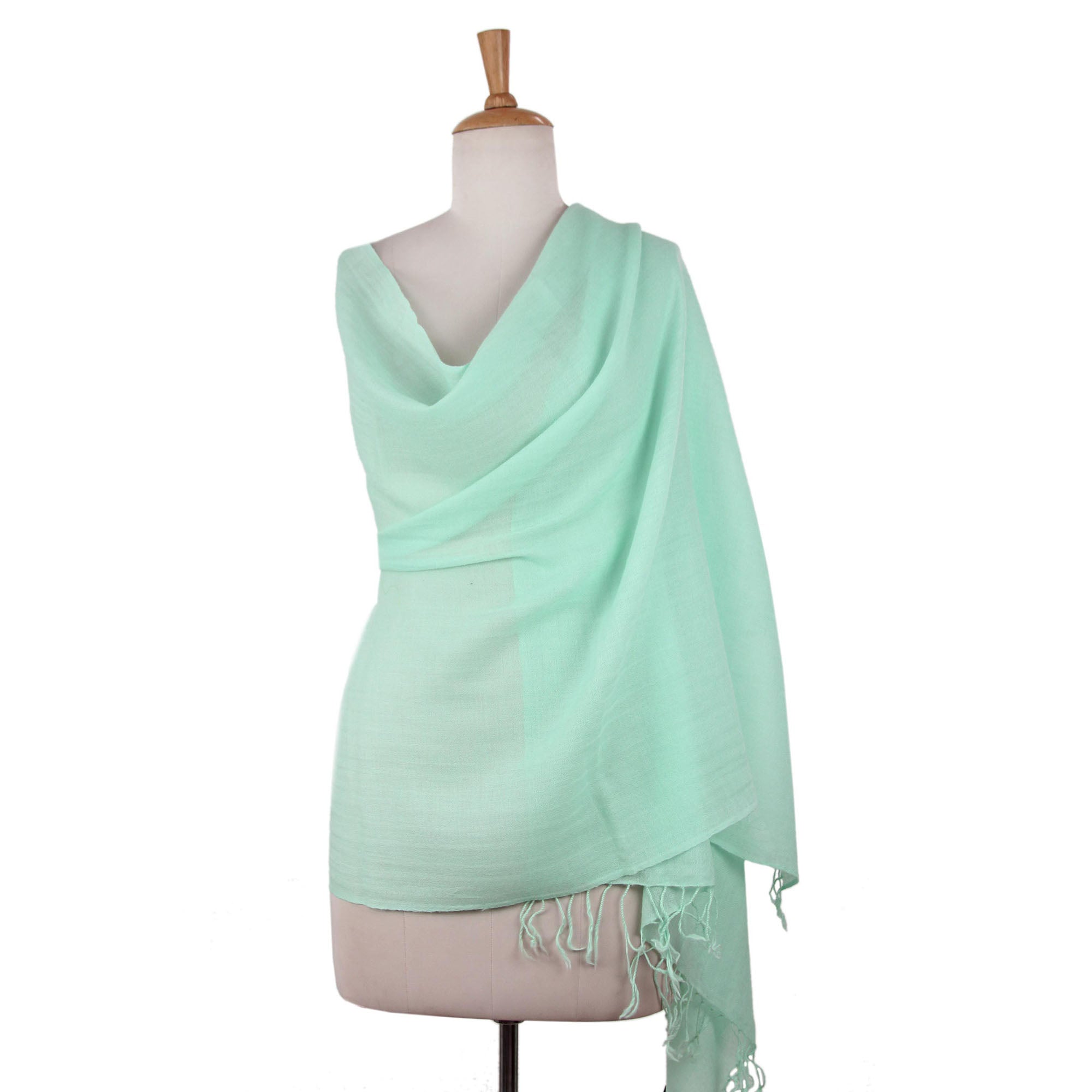 Premium Sea Green Dream Shawl - Handwoven Elegance