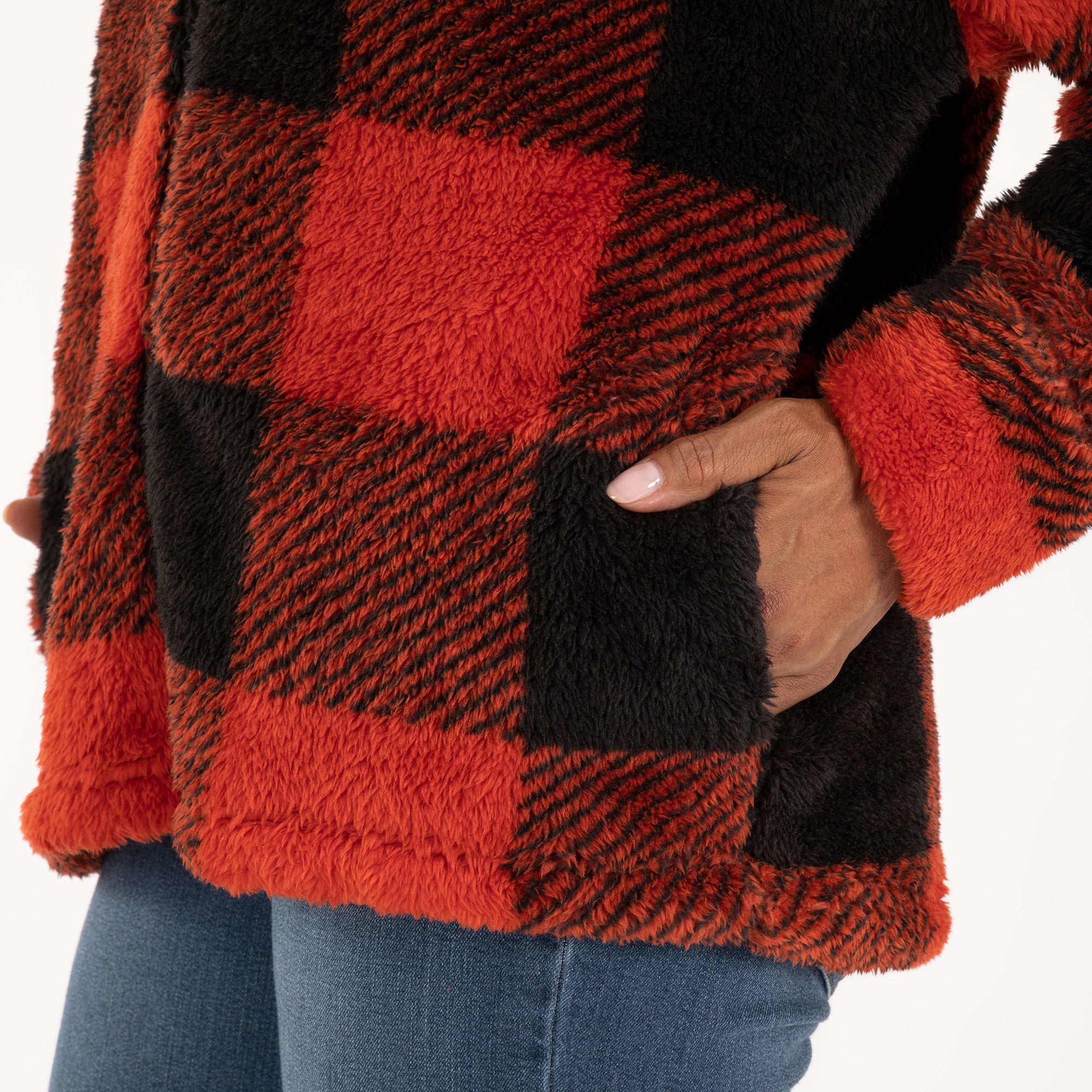 Premium Buffalo Check Fleece Jacket - Ultimate Cozy Winter Essential