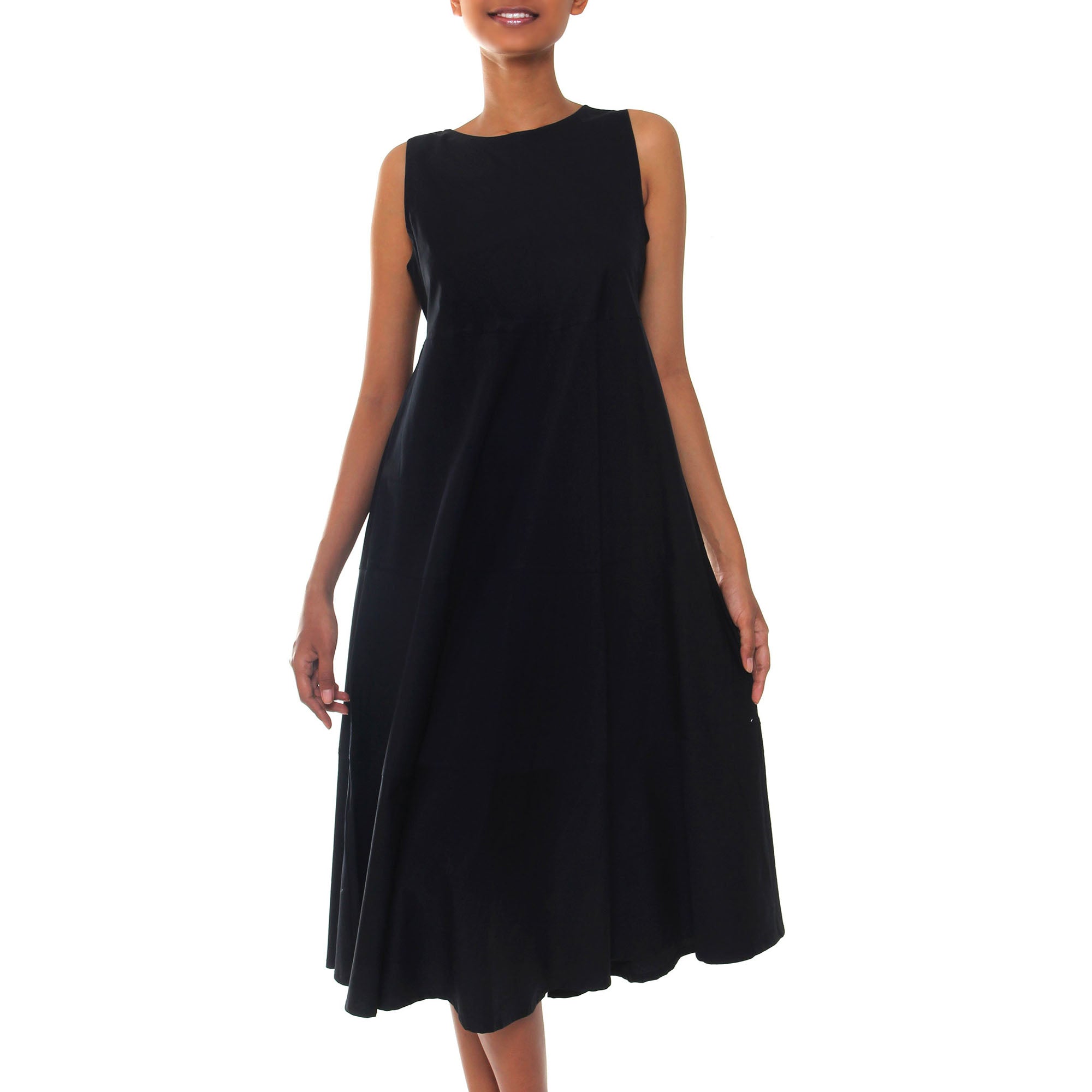 Ultimate Black Cotton Dress - Cool & Comfortable